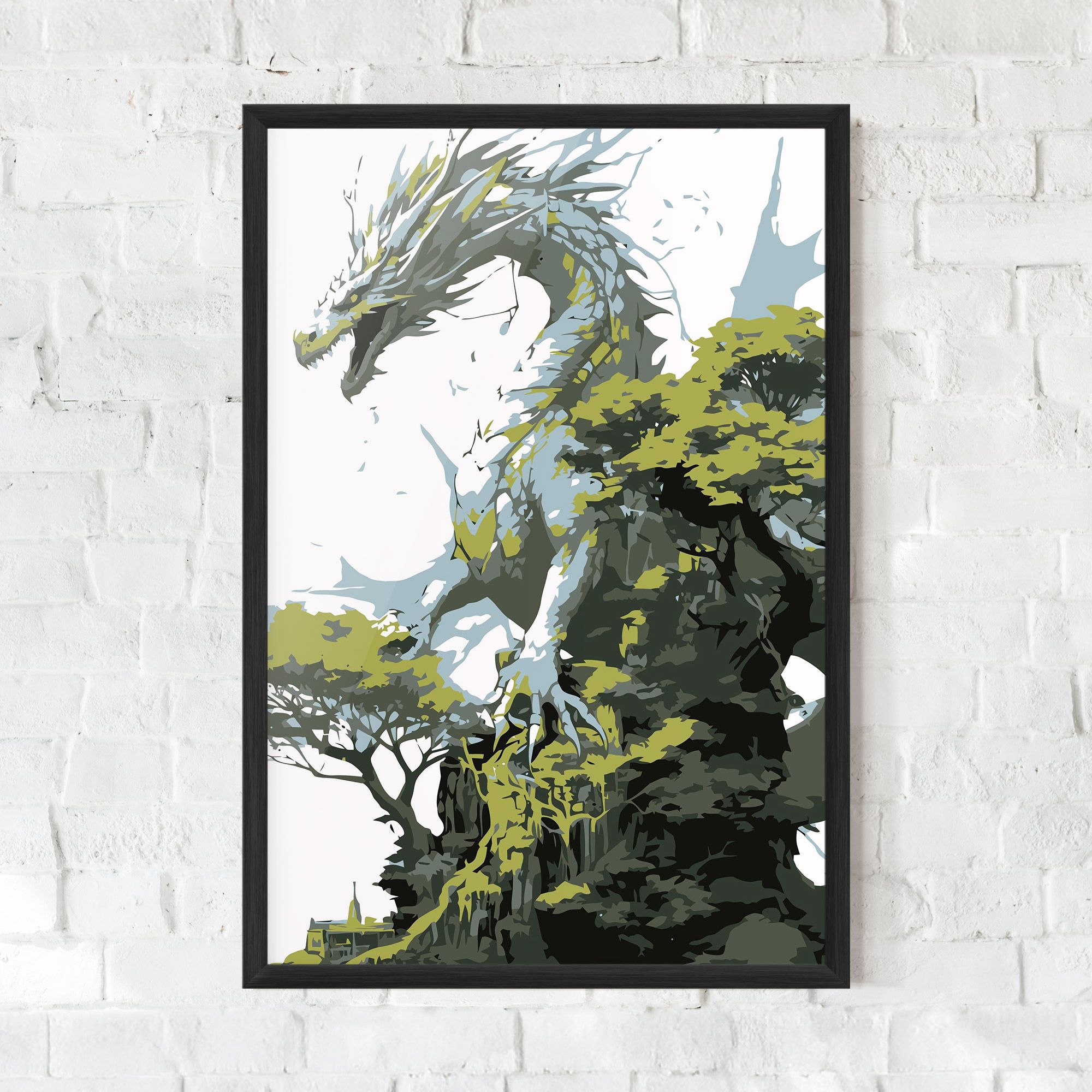 Grey Nature Dragon mockup 0