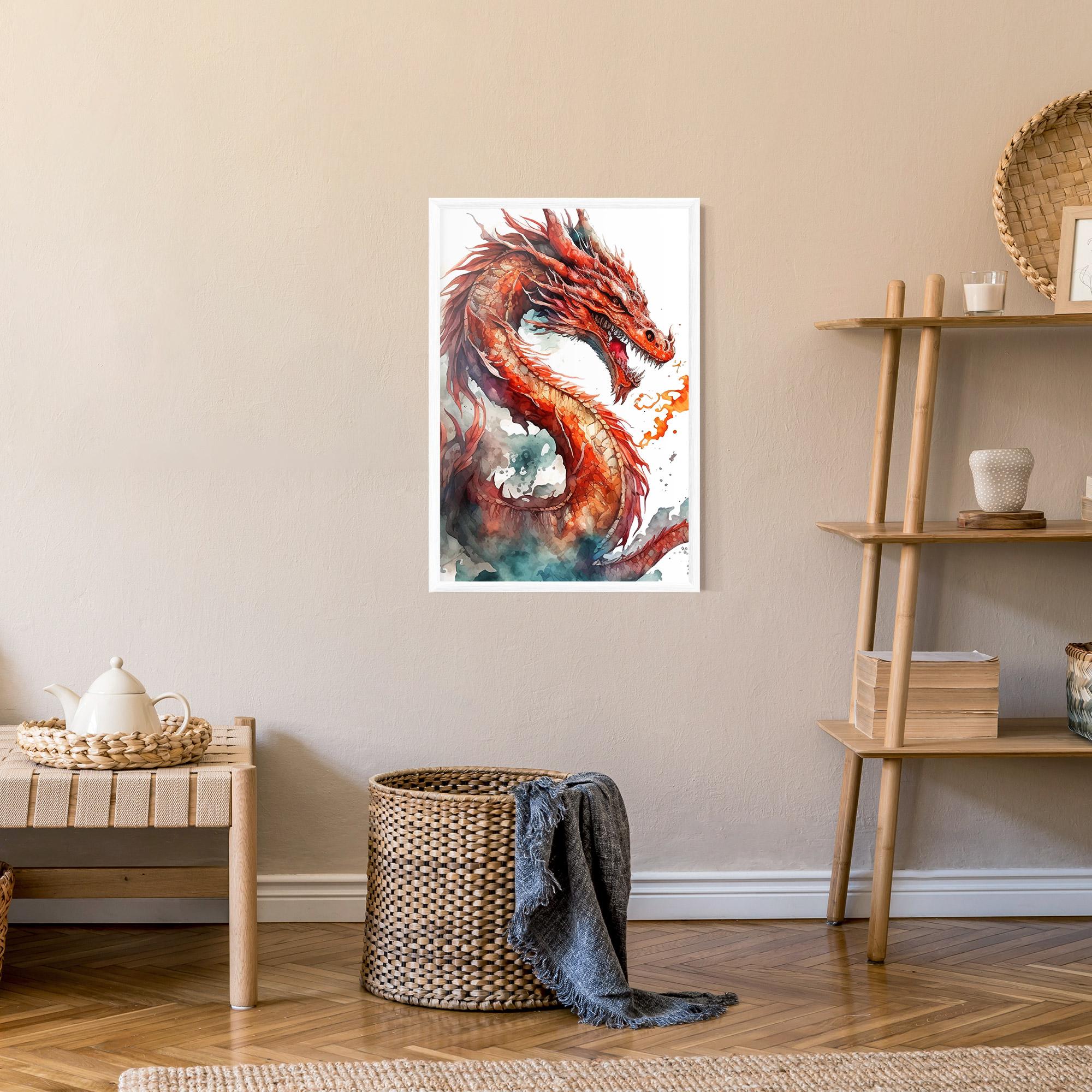 Gerahmte Poster Fire Dragon mockup 9