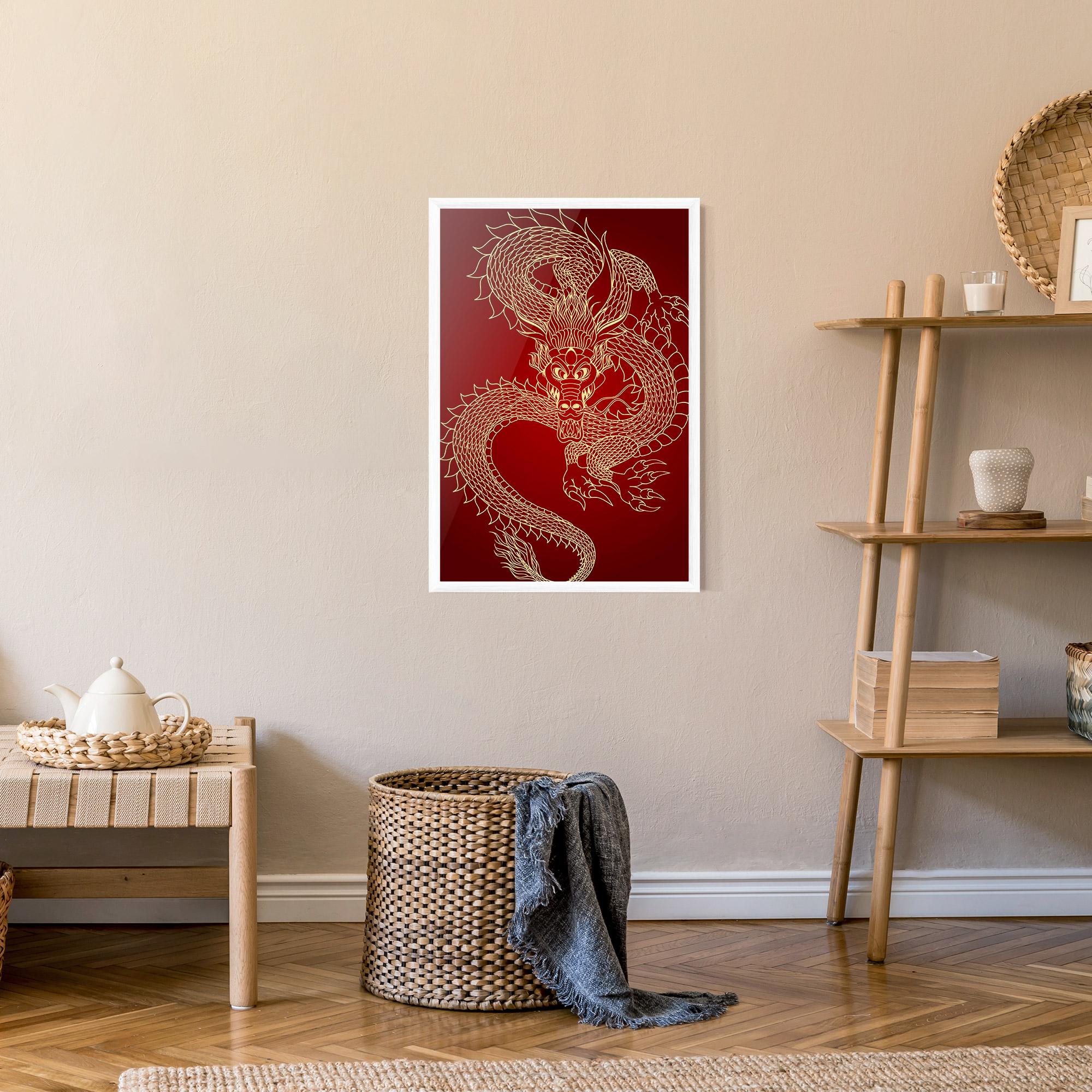 Gerahmte Poster Traditional Dragon mockup 9
