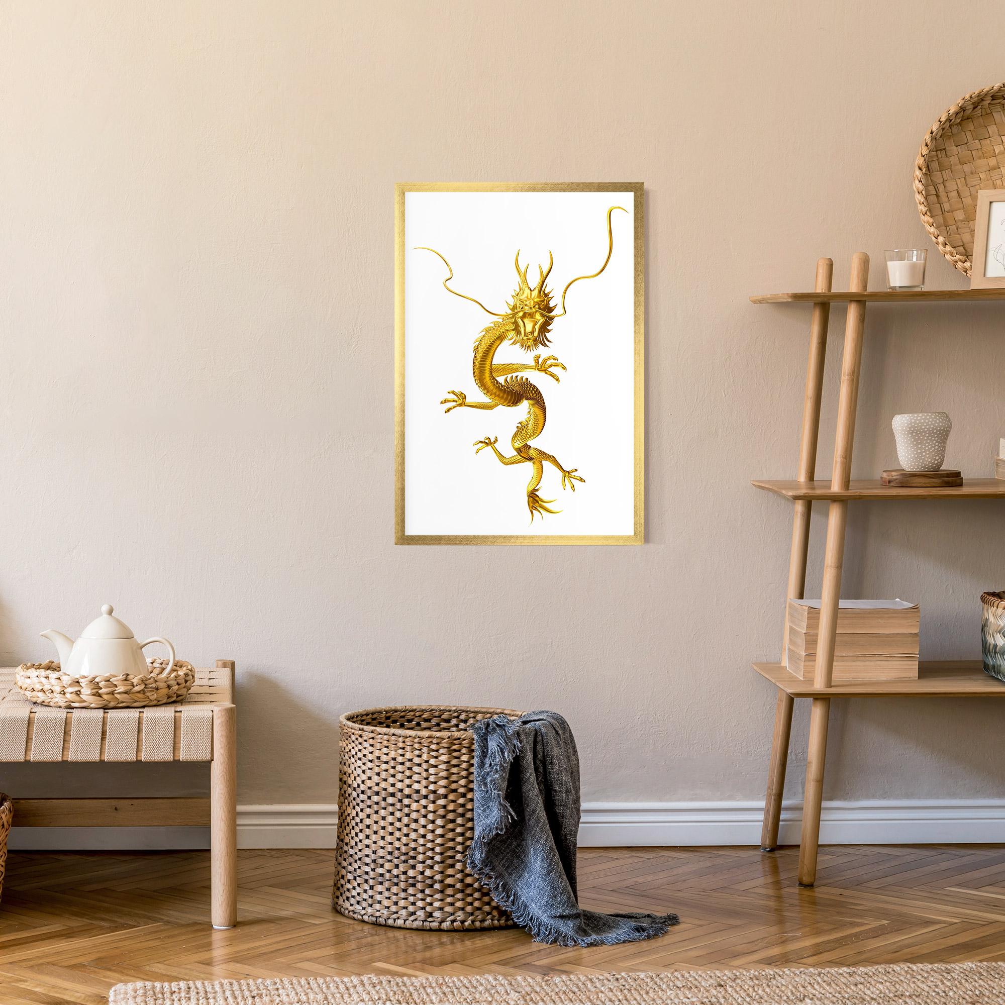 Gerahmte Poster Golden Dragon mockup 9