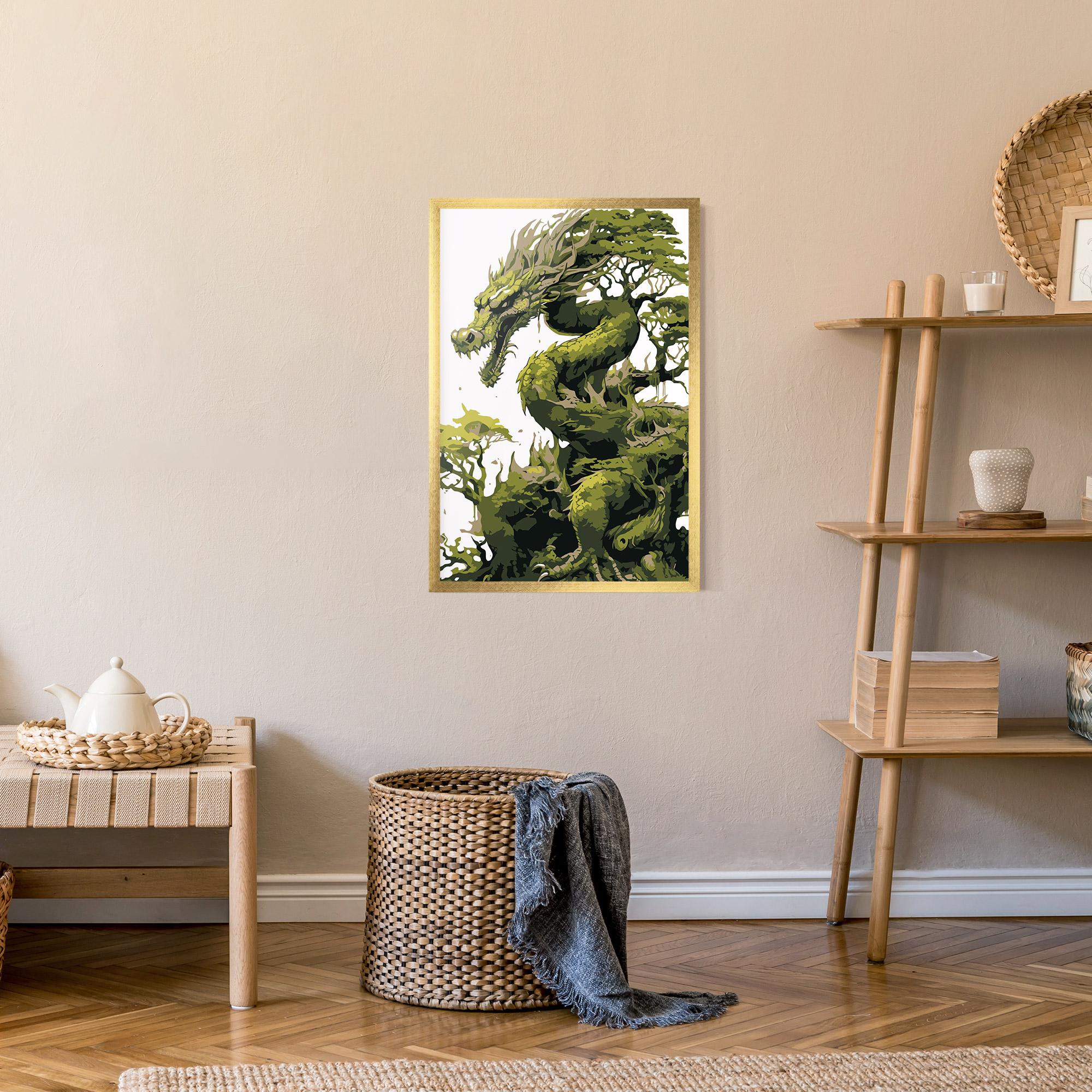 Gerahmte Poster Green Nature Dragon mockup 9