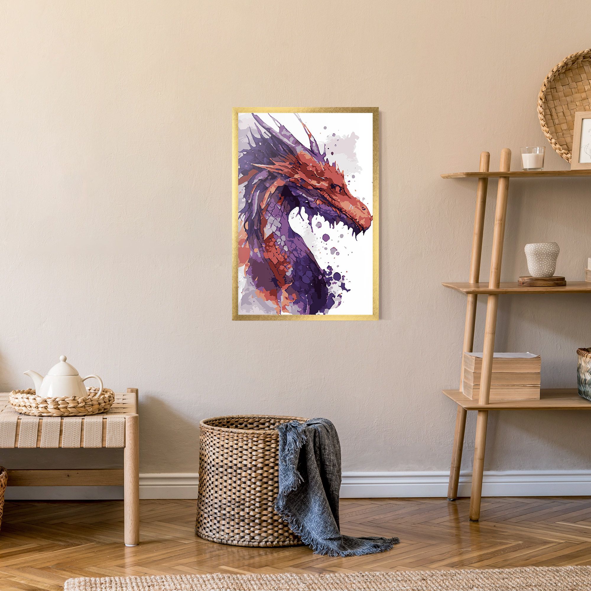 Orange Purple Dragon mockup 9