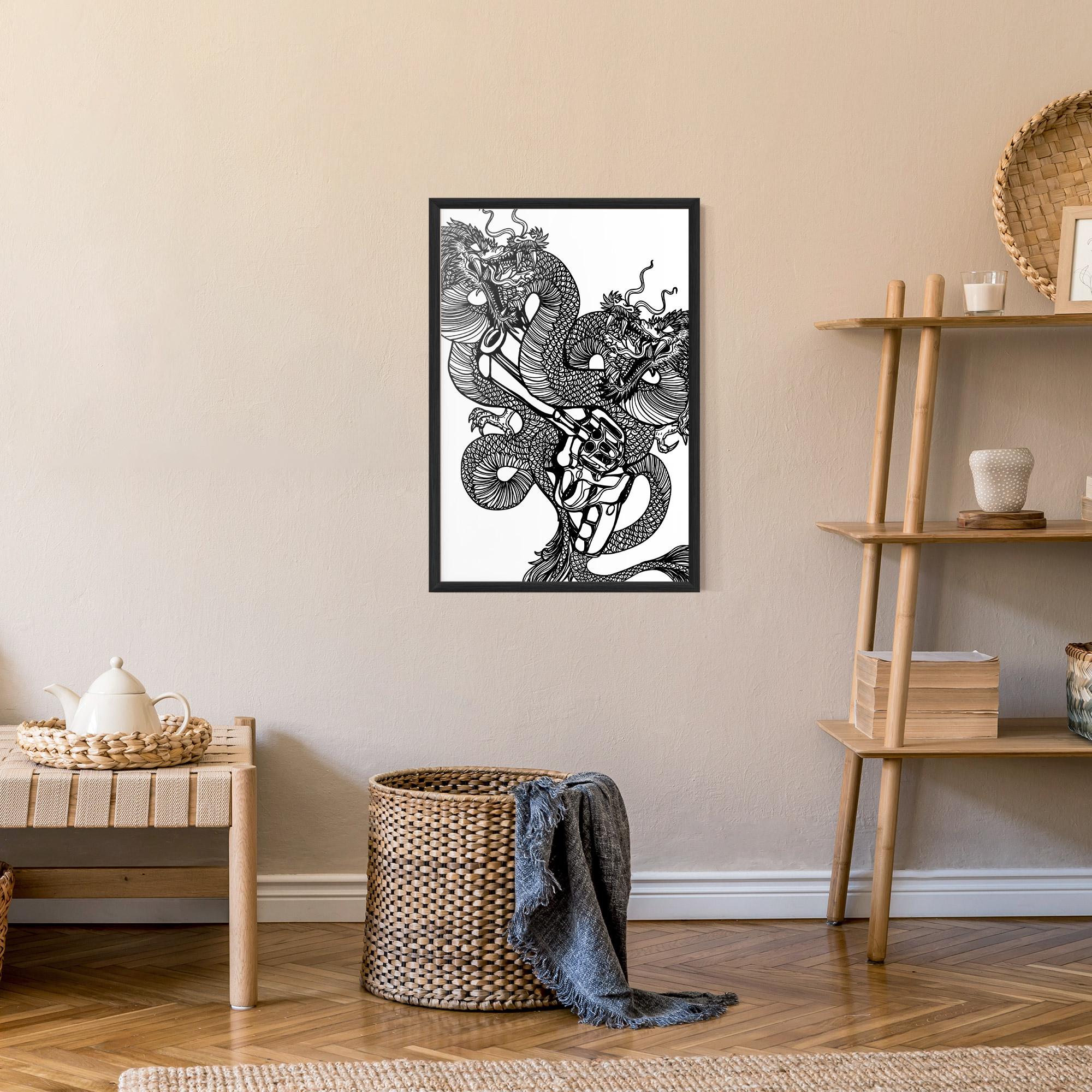 Gerahmte Poster Dragon Gun mockup 9