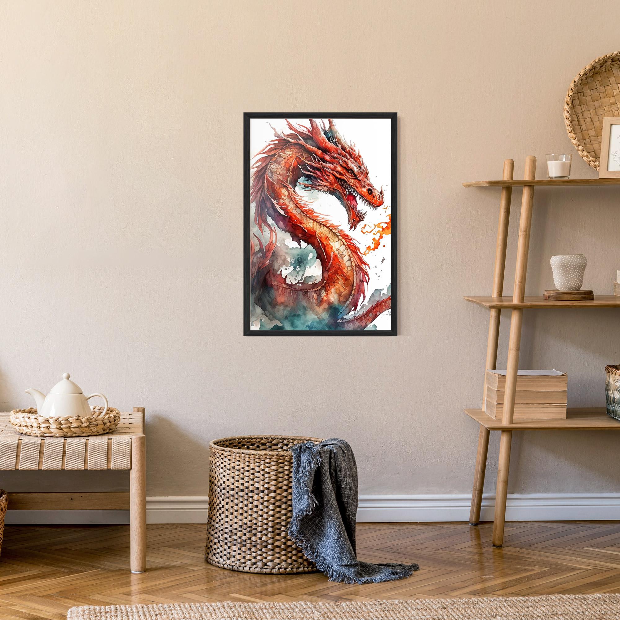 Gerahmte Poster Fire Dragon mockup 9