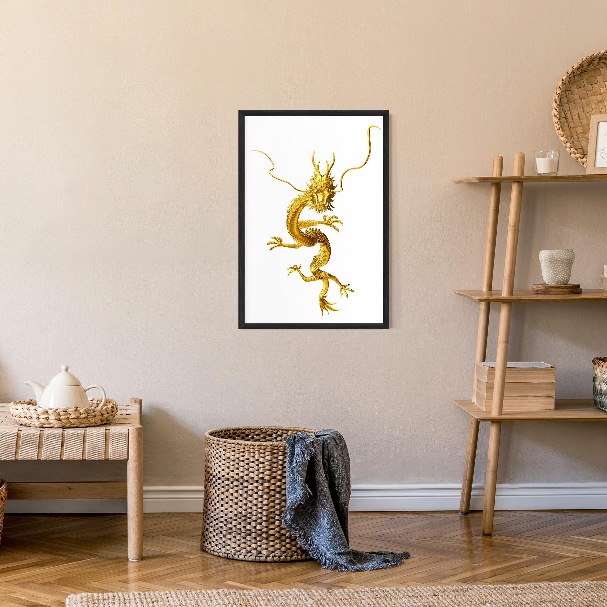 Gerahmte Poster Golden Dragon mockup 9