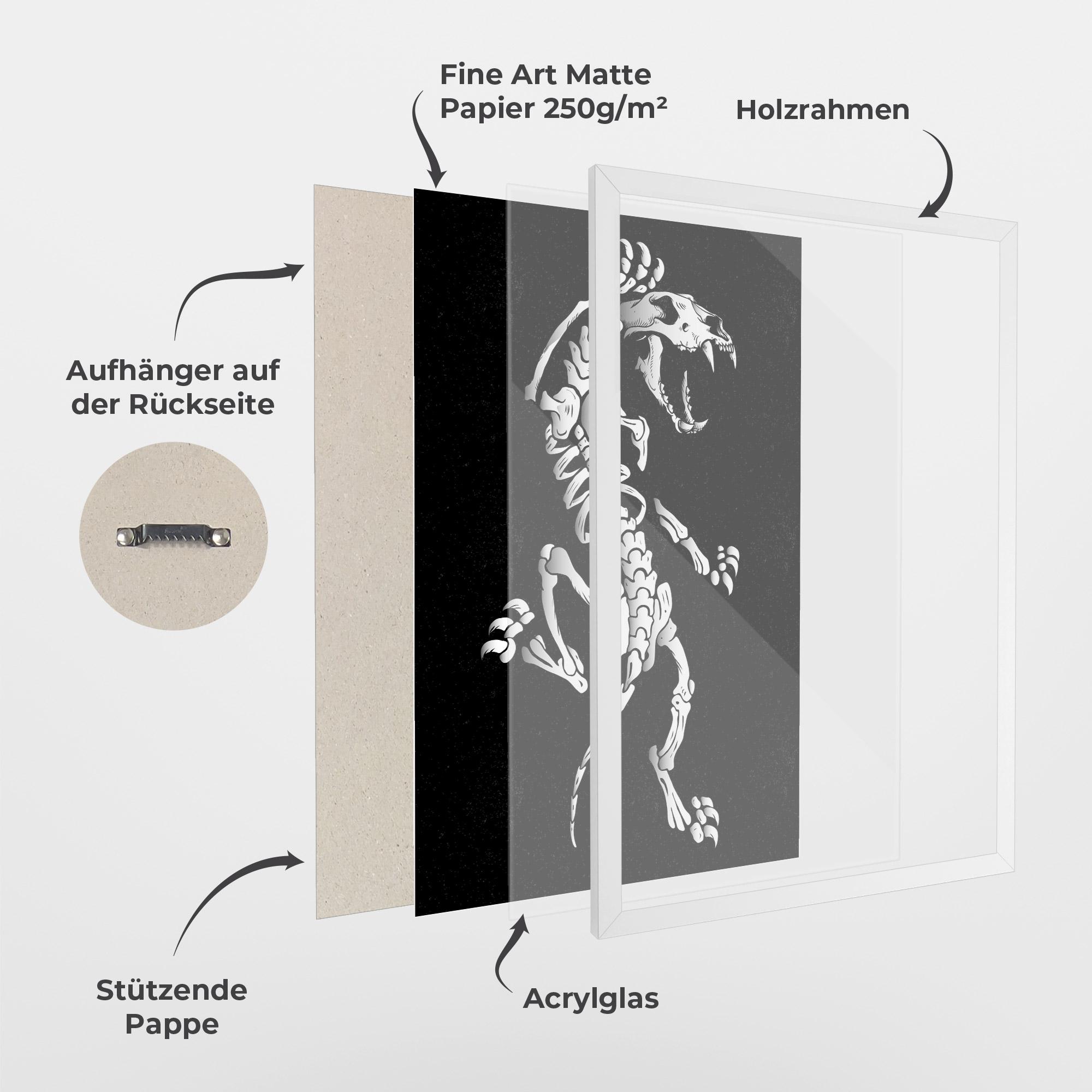 Gerahmte Poster Creature Skull mockup 1