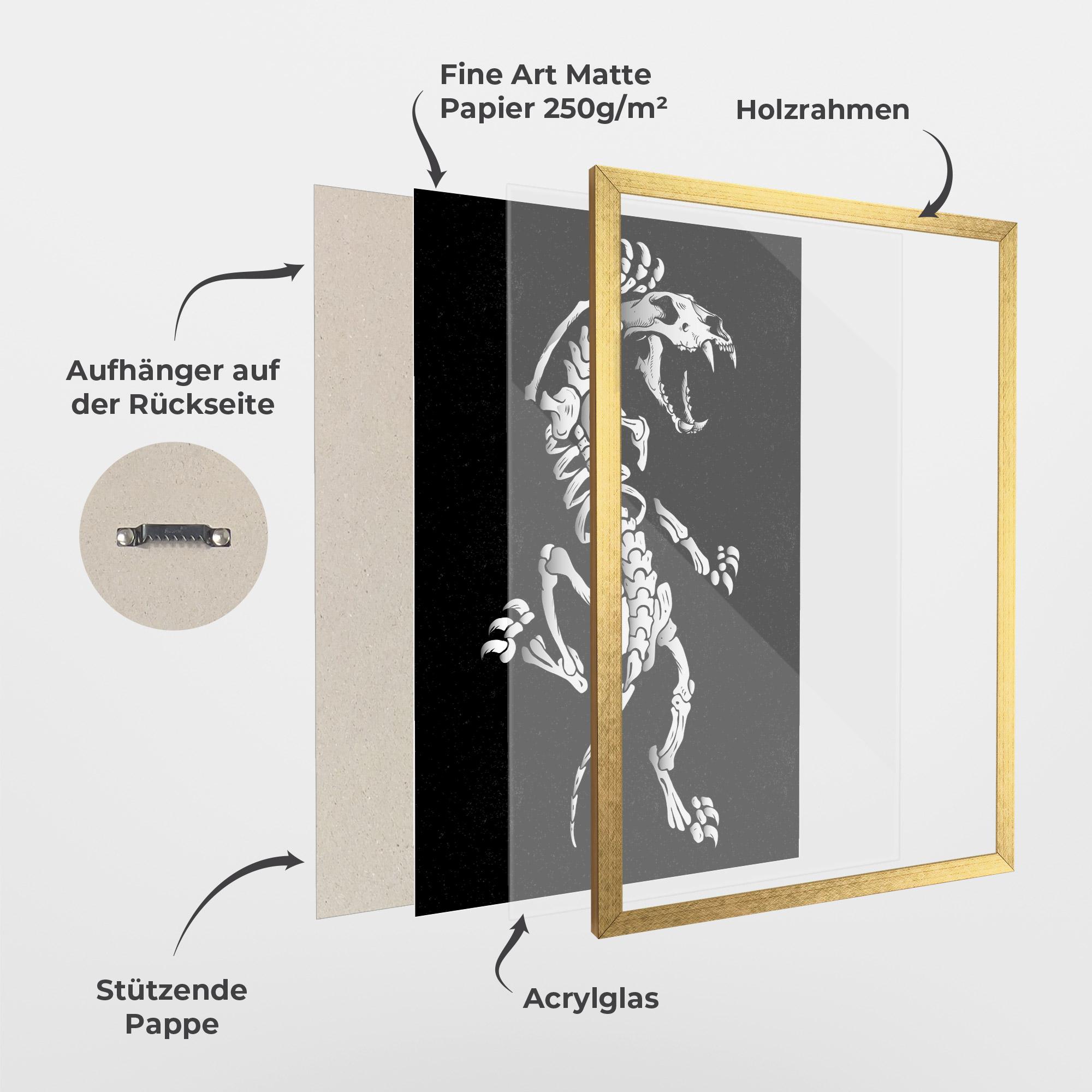Gerahmte Poster Creature Skull mockup 1
