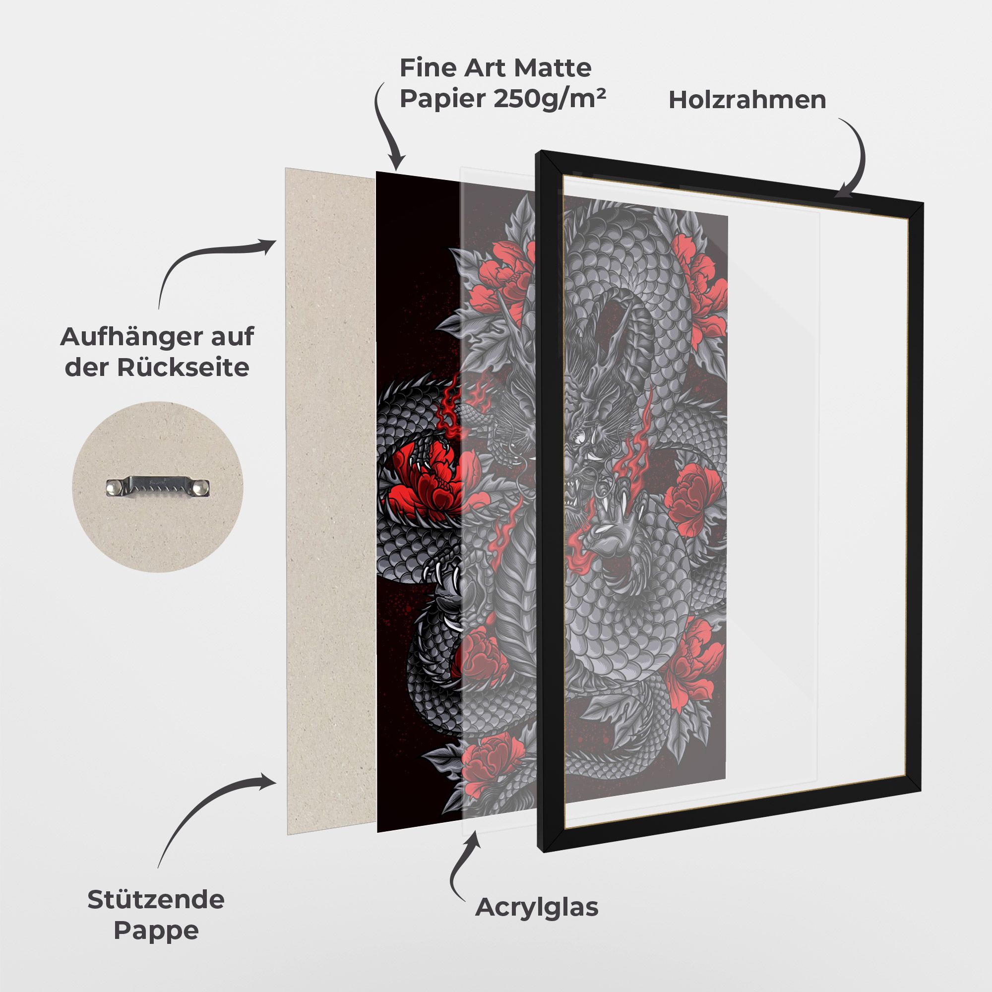 Red Flower Dragon mockup 1