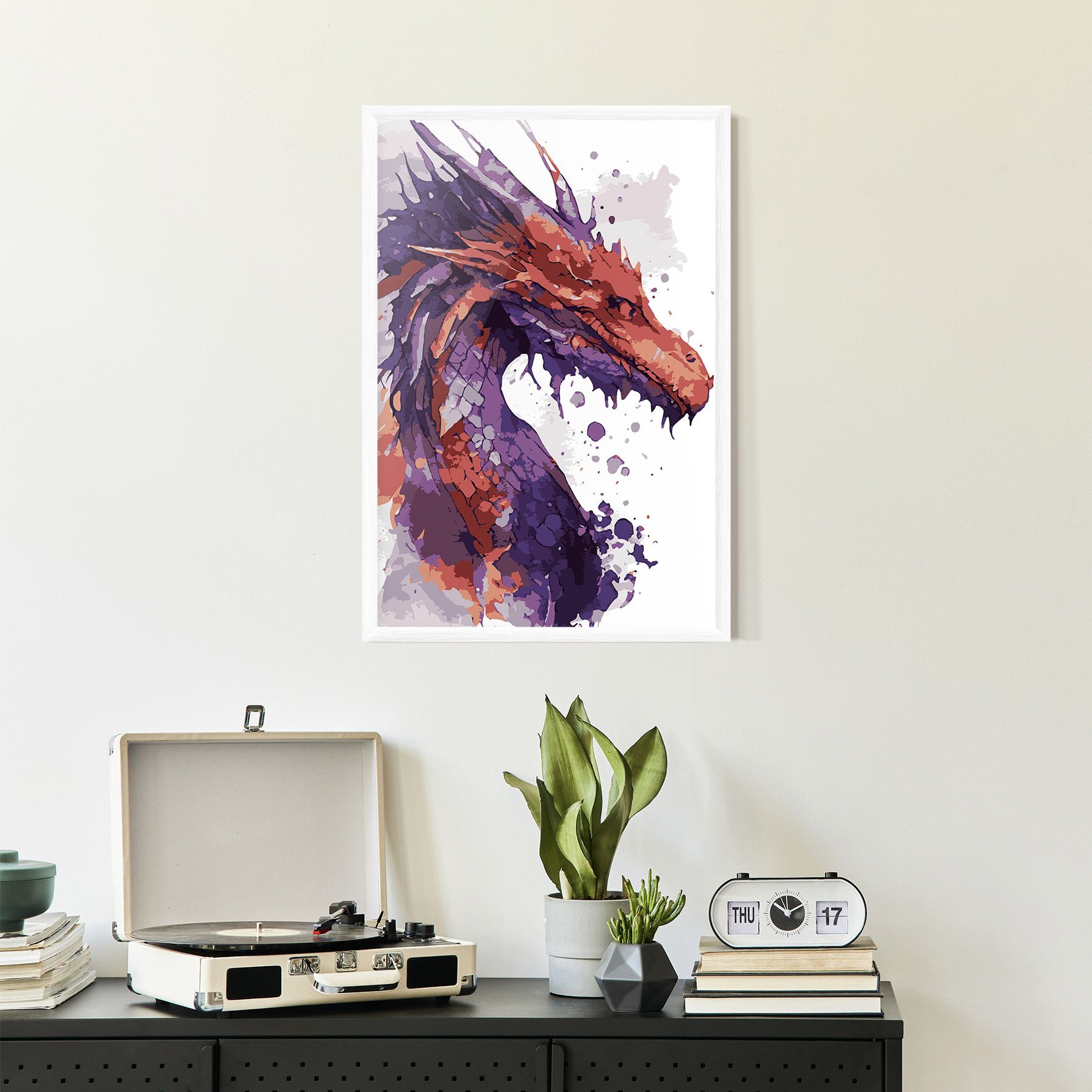 Orange Purple Dragon mockup 2