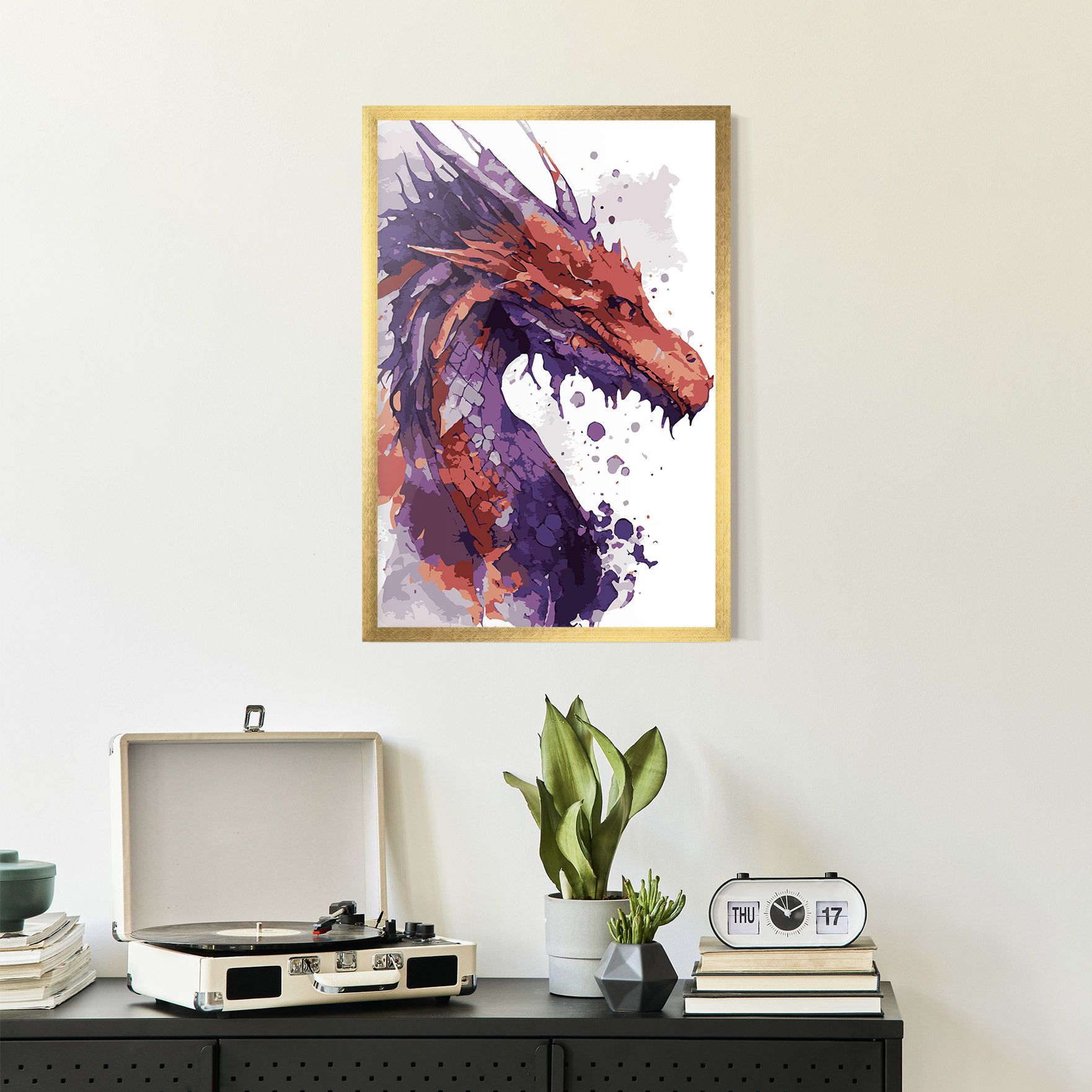 Orange Purple Dragon mockup 2