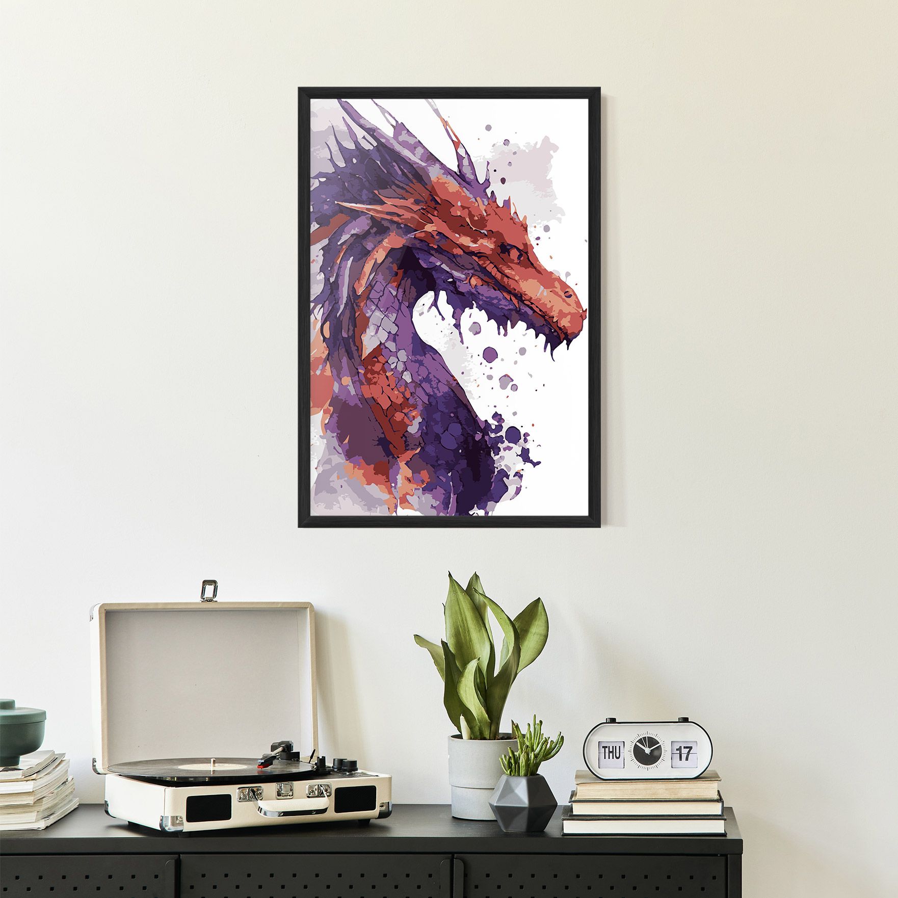 Orange Purple Dragon mockup 2