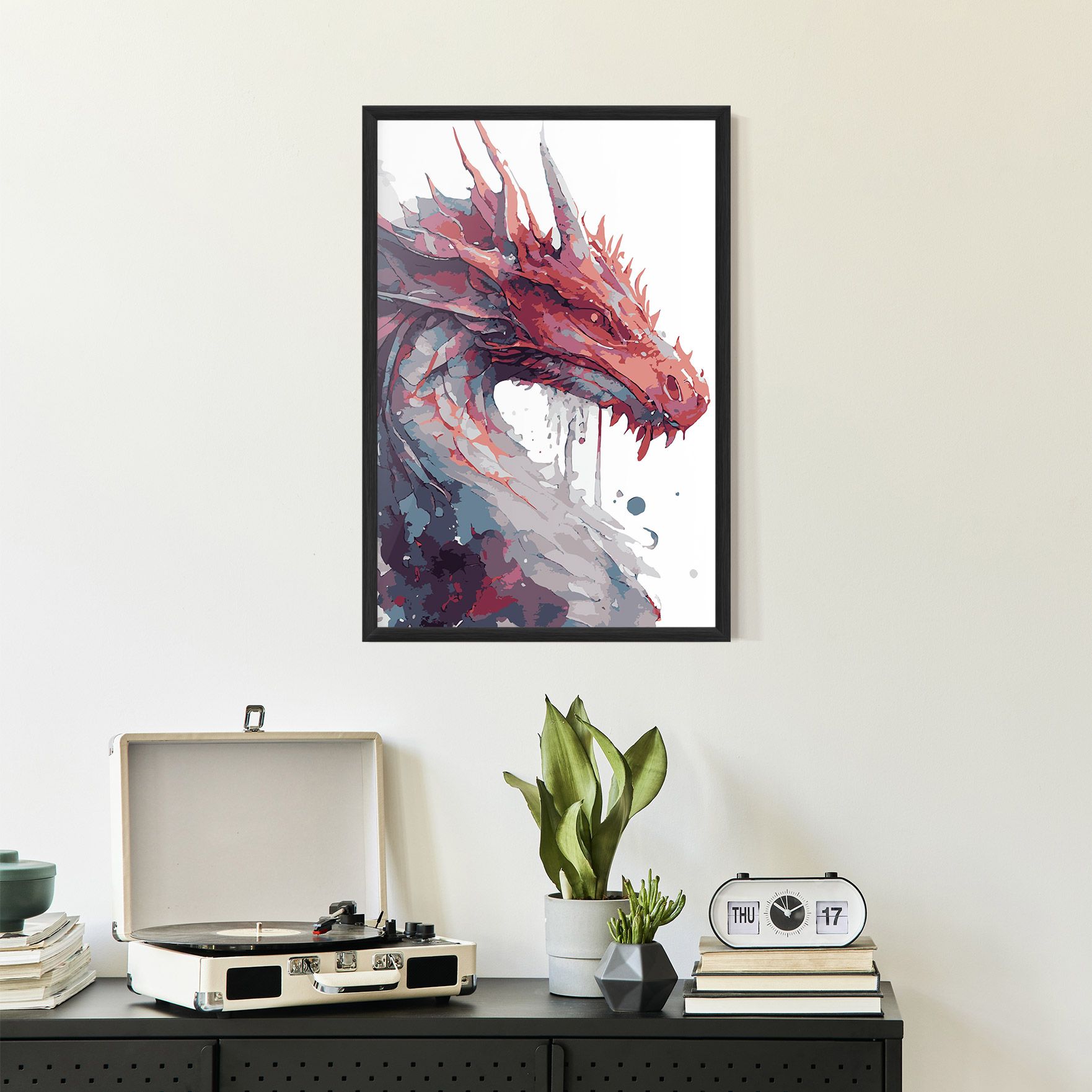 Red Blue Dragon mockup 2