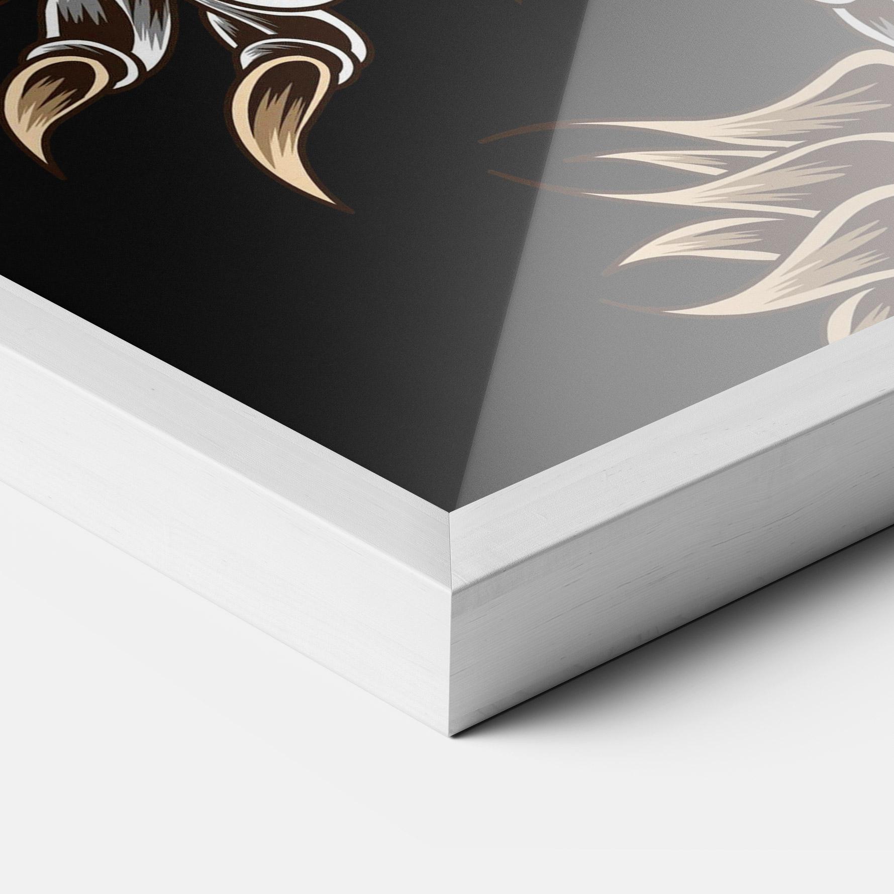 Gerahmte Poster Cream Moon Dragon mockup 3