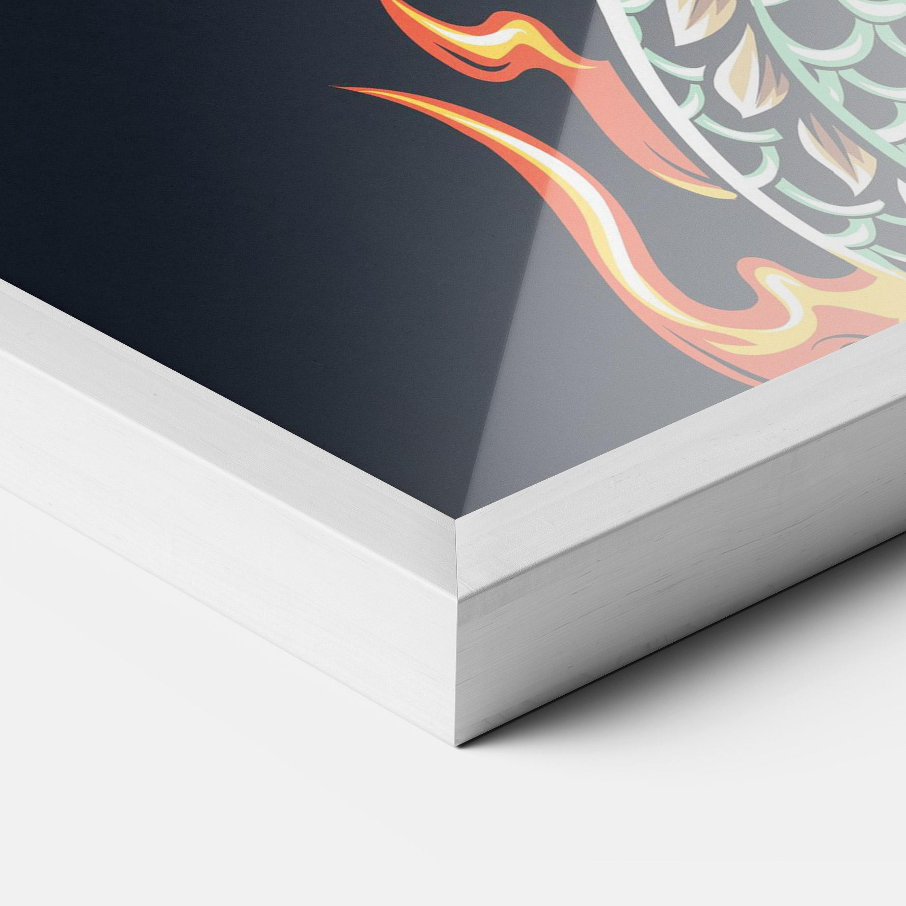 Gerahmte Poster Dragon Green mockup 3
