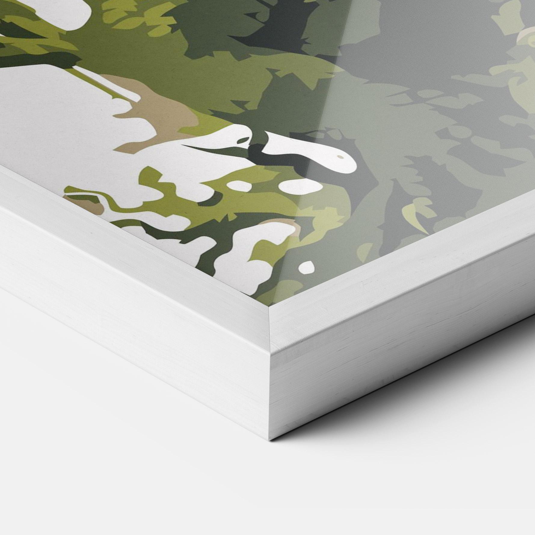 Gerahmte Poster Green Nature Dragon mockup 3