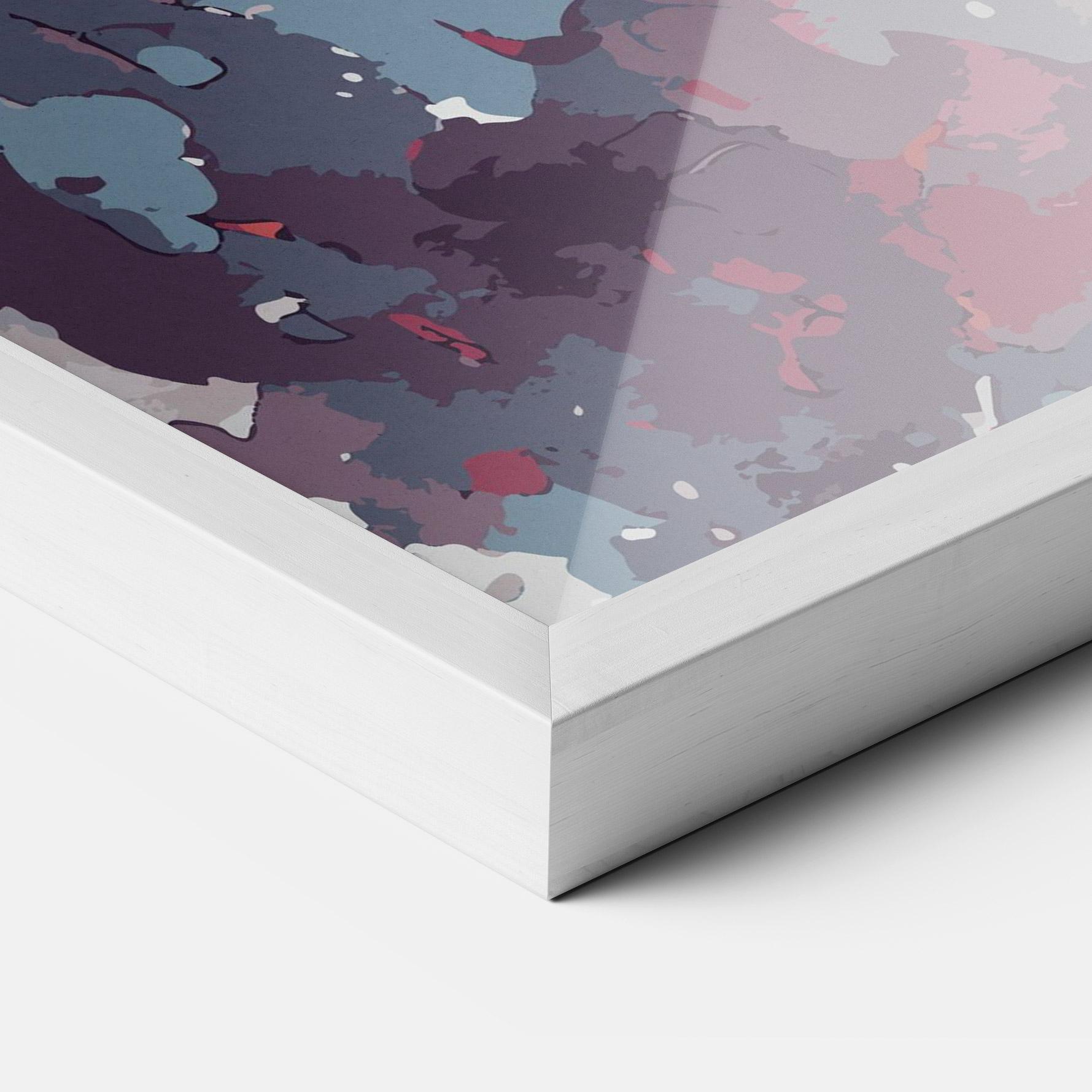 Gerahmte Poster Red Blue Dragon mockup 3