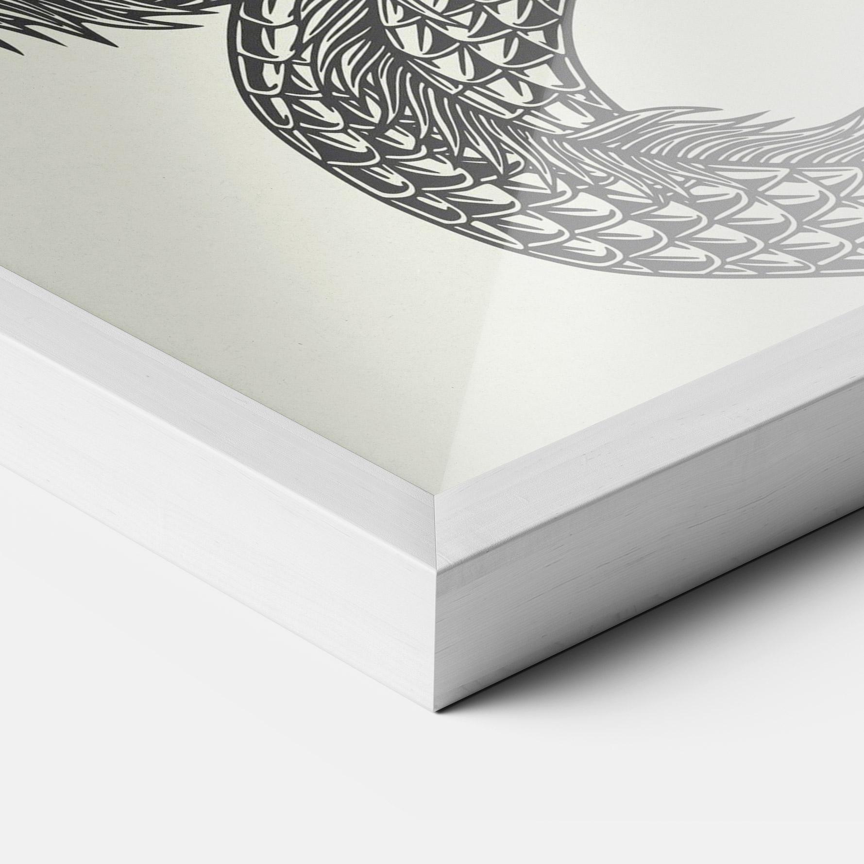 Gerahmte Poster Red Moon Dragon mockup 3