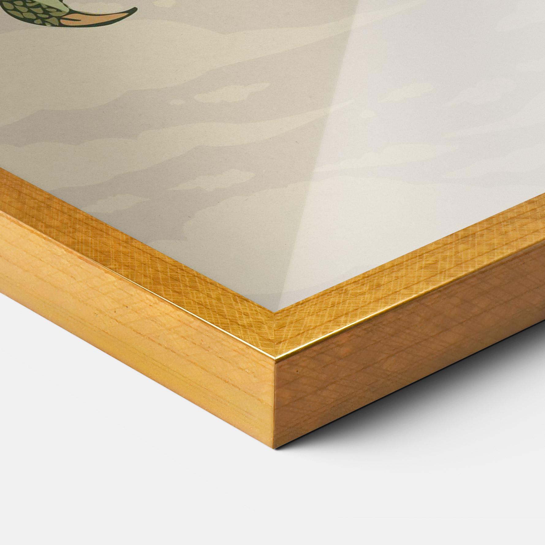 Gerahmte Poster Chinese Dragon Green mockup 3