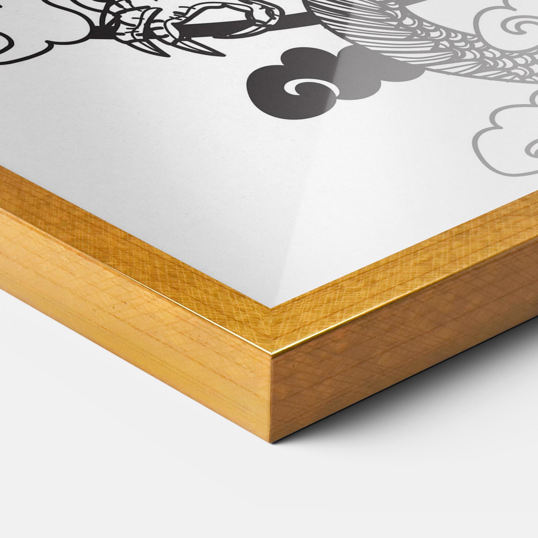 Gerahmte Poster Dragon Circle 01 mockup 3