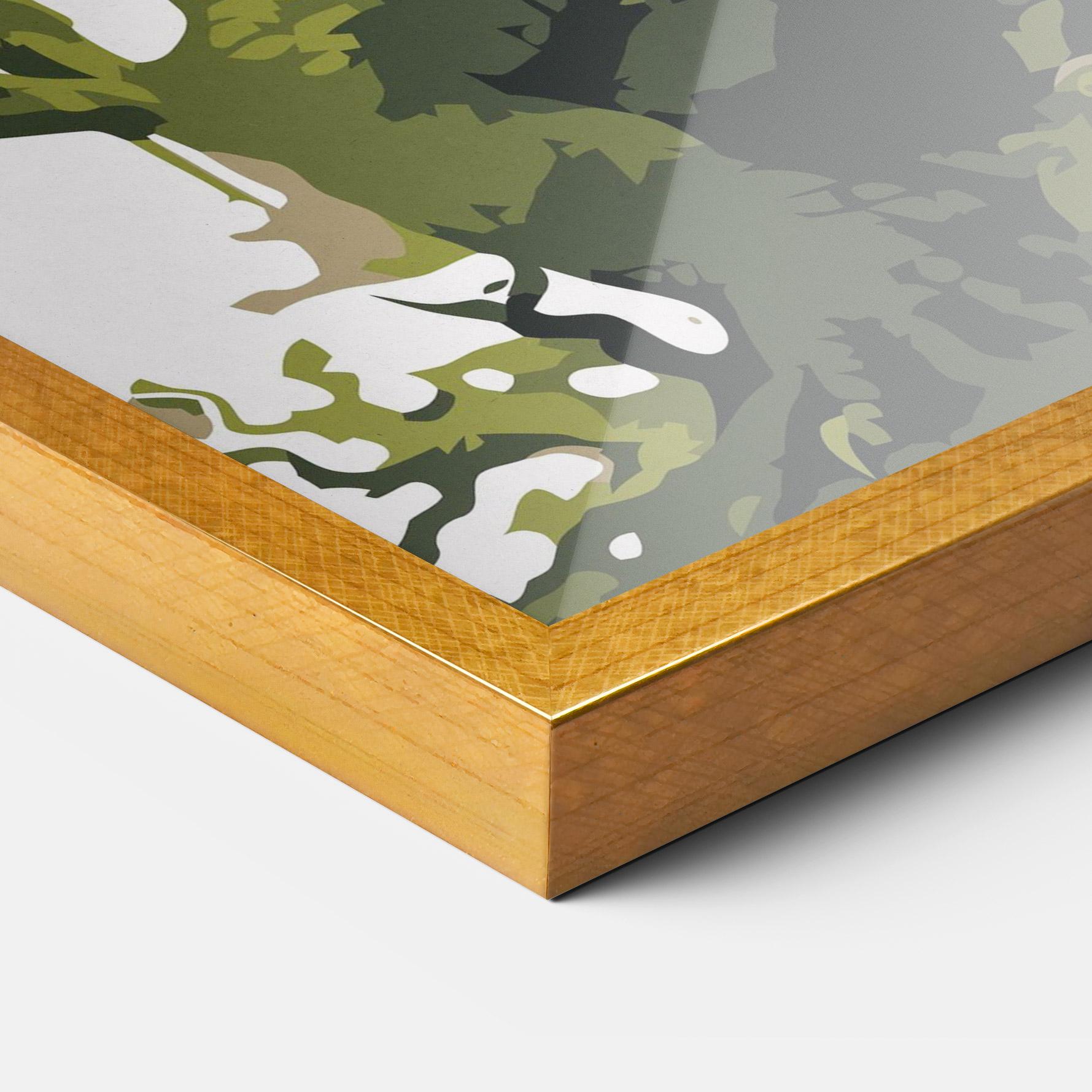 Gerahmte Poster Green Nature Dragon mockup 3