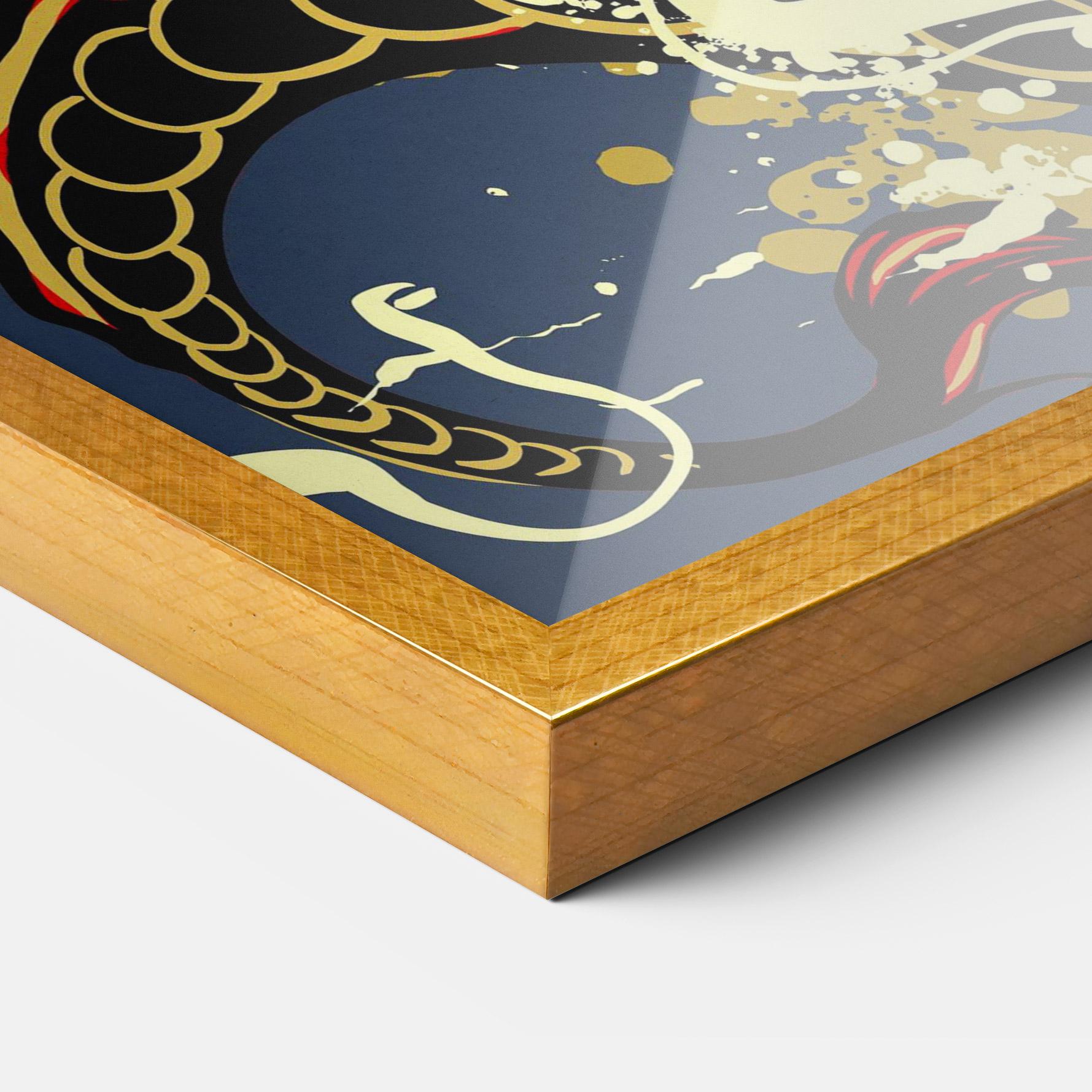 Gerahmte Poster Red Cream Dragon mockup 3