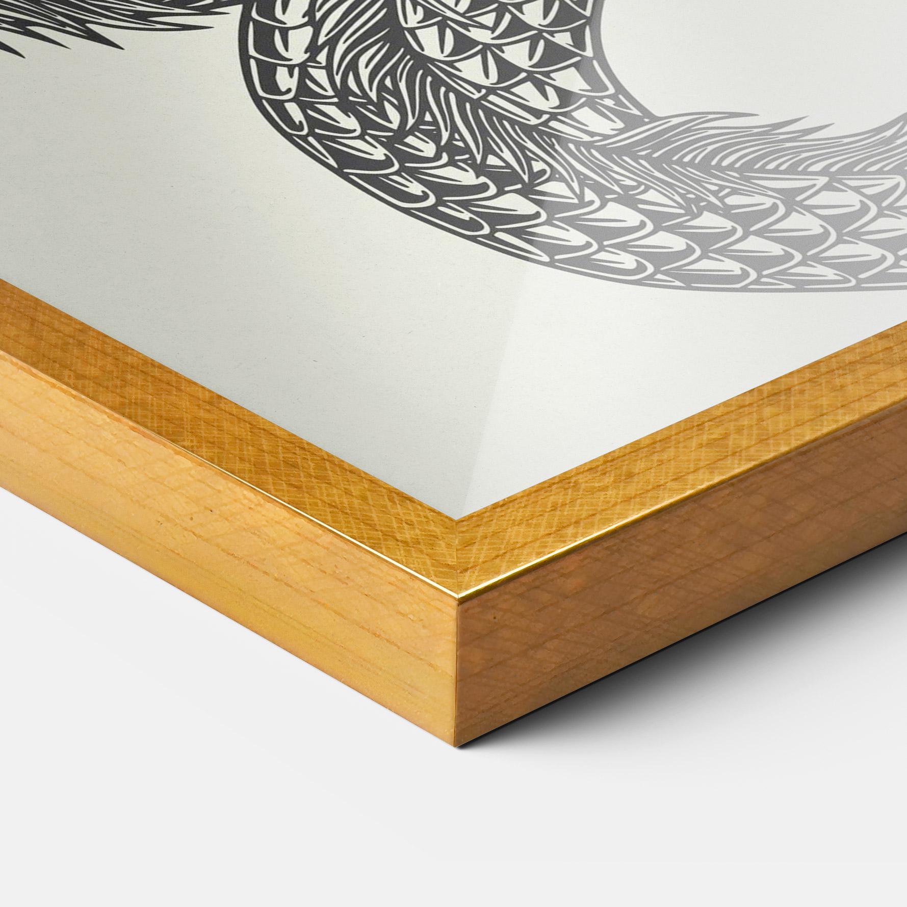 Gerahmte Poster Red Moon Dragon mockup 3