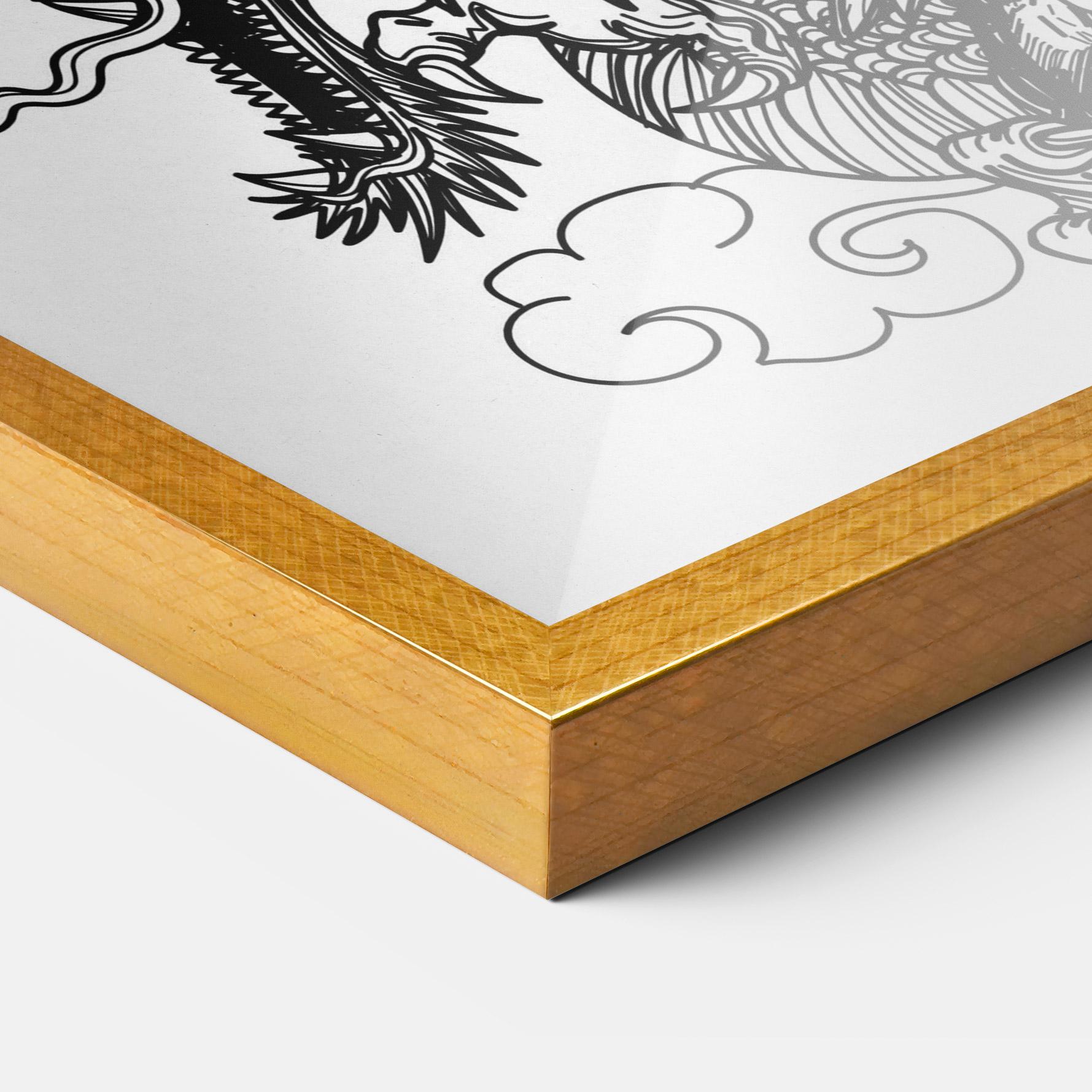 Gerahmte Poster Skull Dragon mockup 3