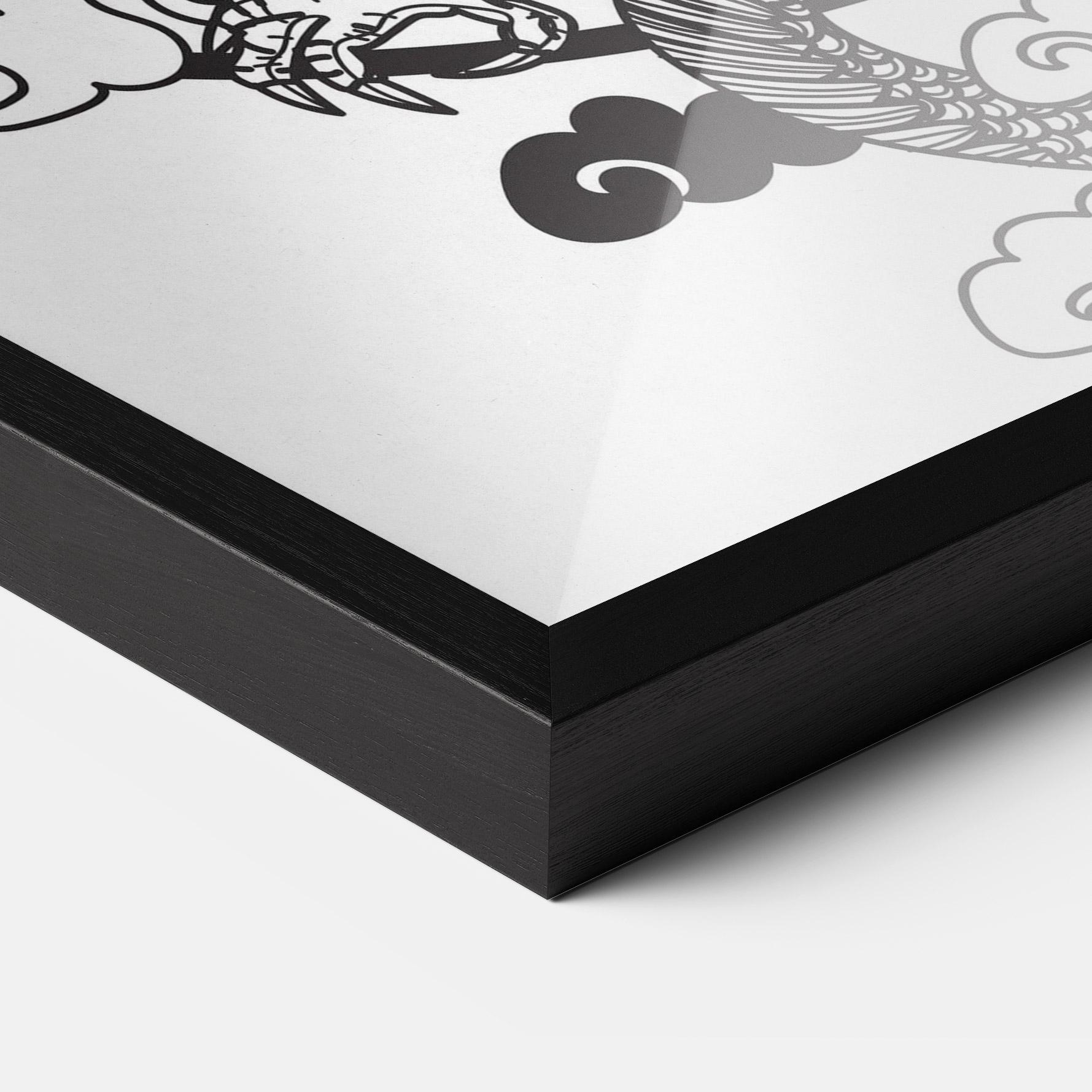 Gerahmte Poster Dragon Circle 01 mockup 3