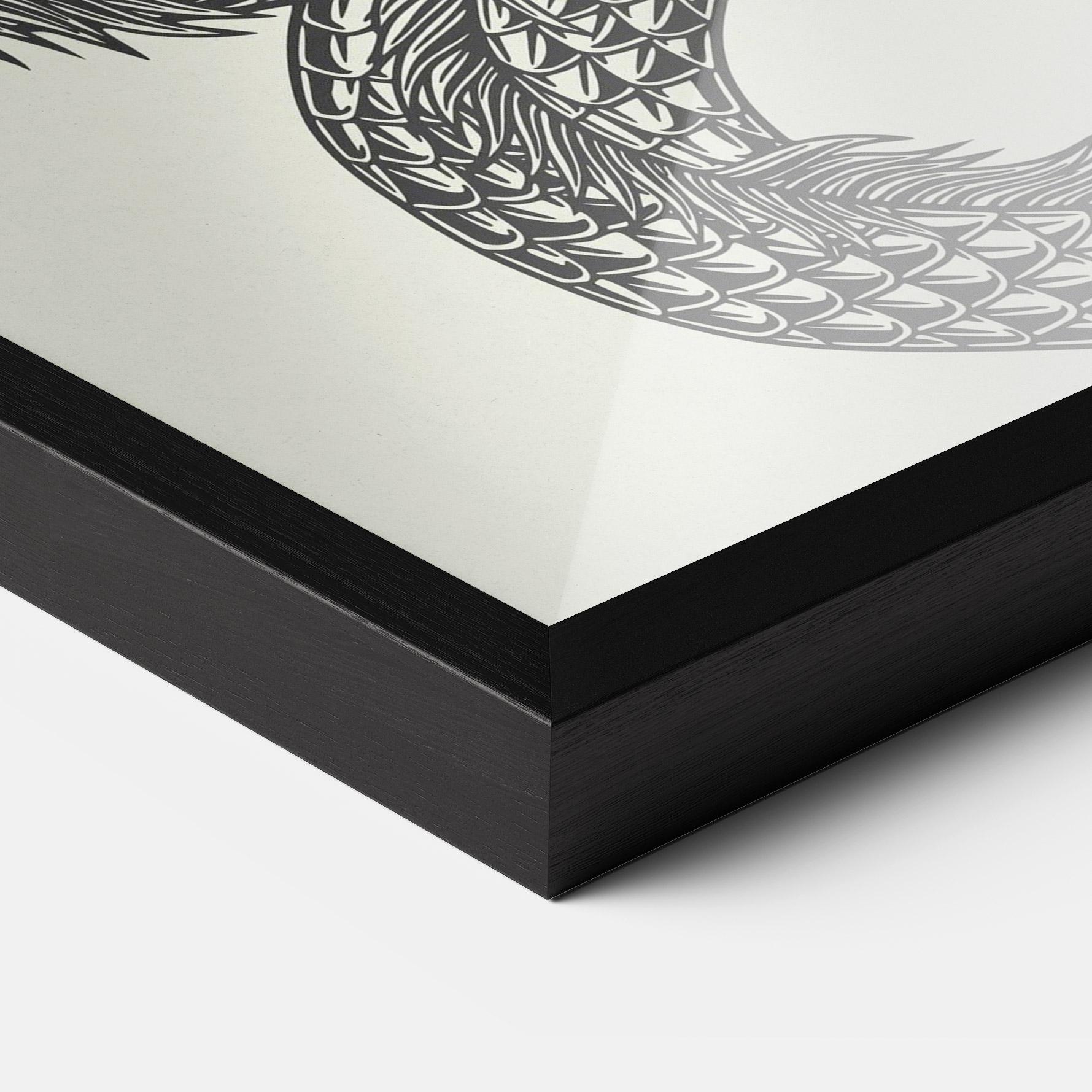 Gerahmte Poster Red Moon Dragon mockup 3