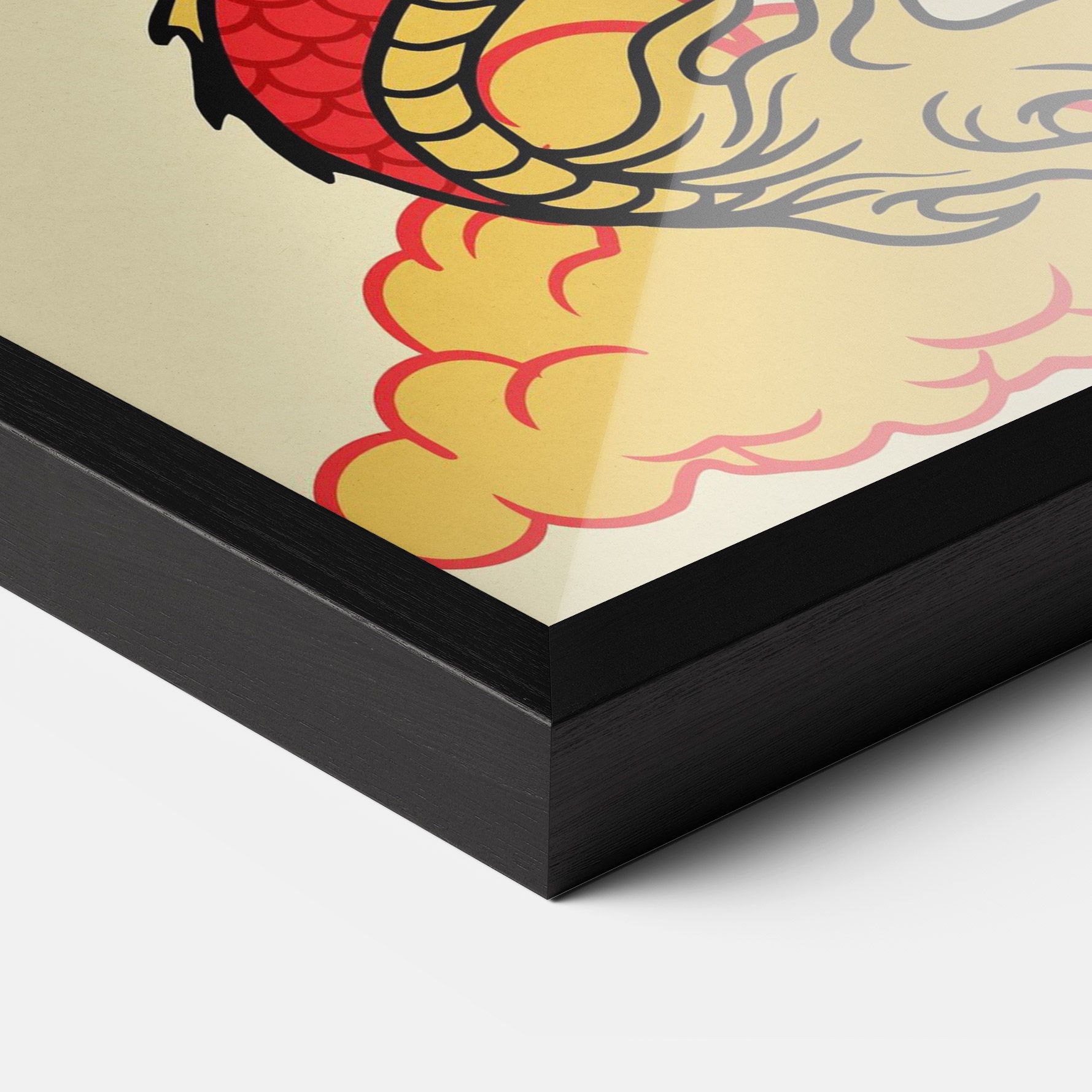 Red Yellow Dragon mockup 3