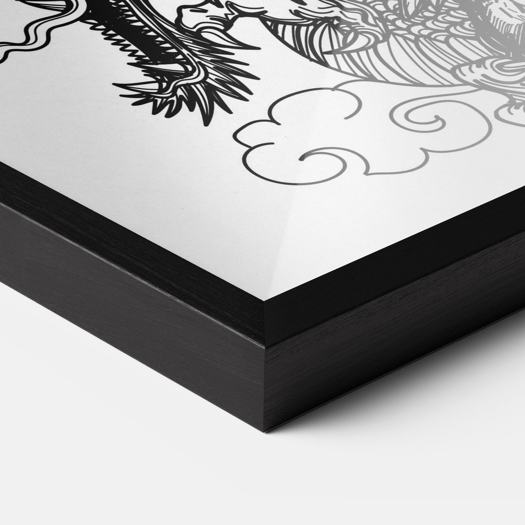 Gerahmte Poster Skull Dragon mockup 3