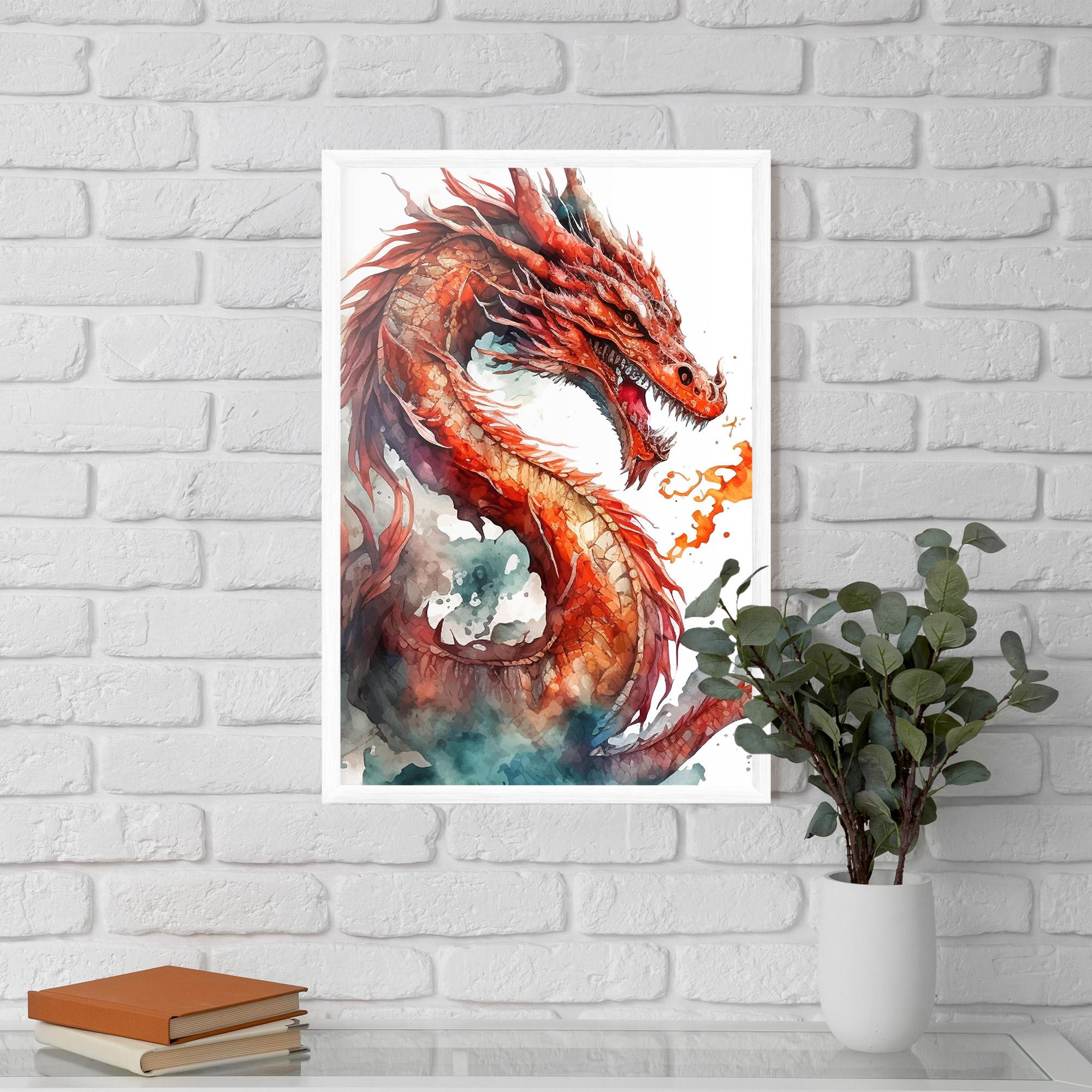 Gerahmte Poster Fire Dragon mockup 5