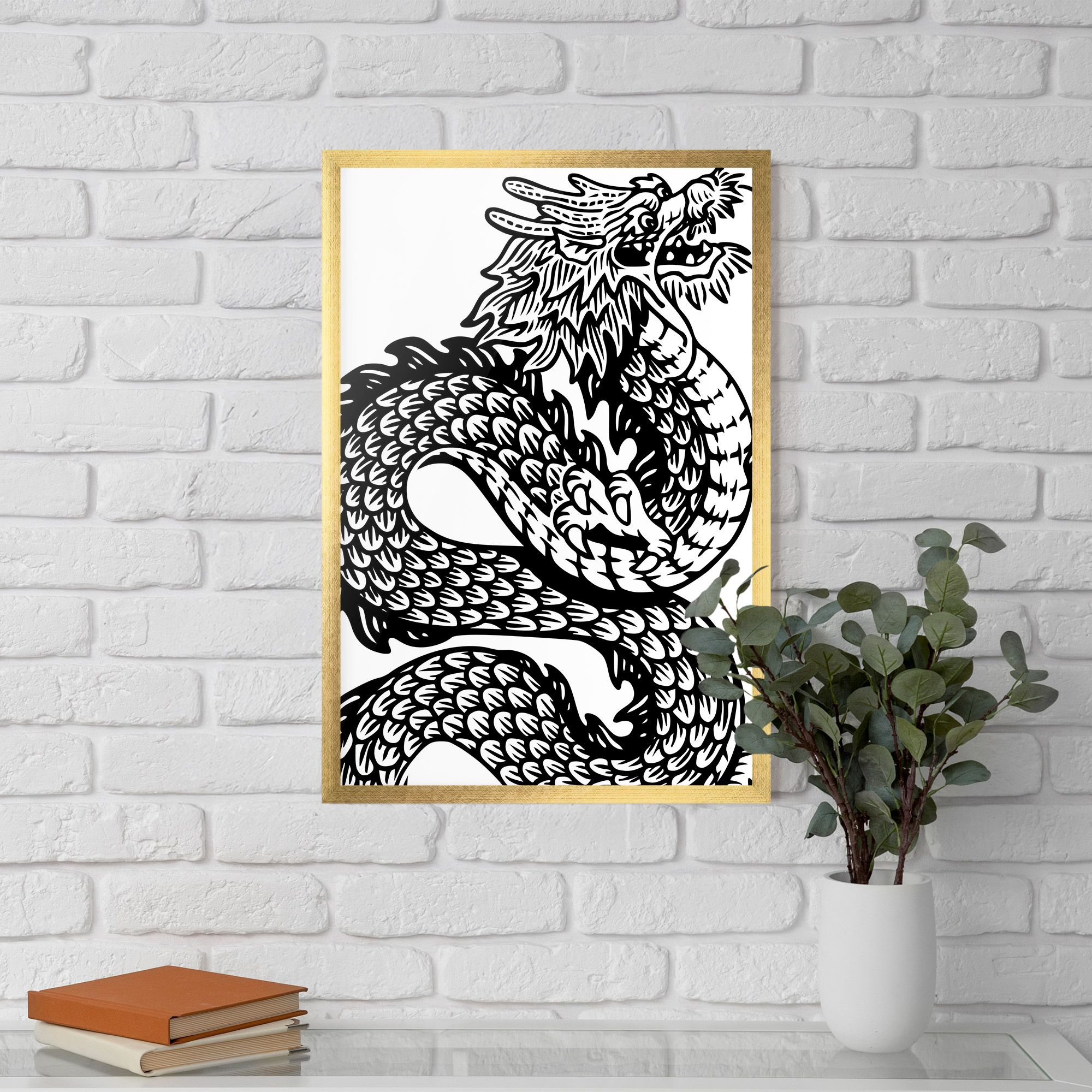 Dragon Black Line mockup 5