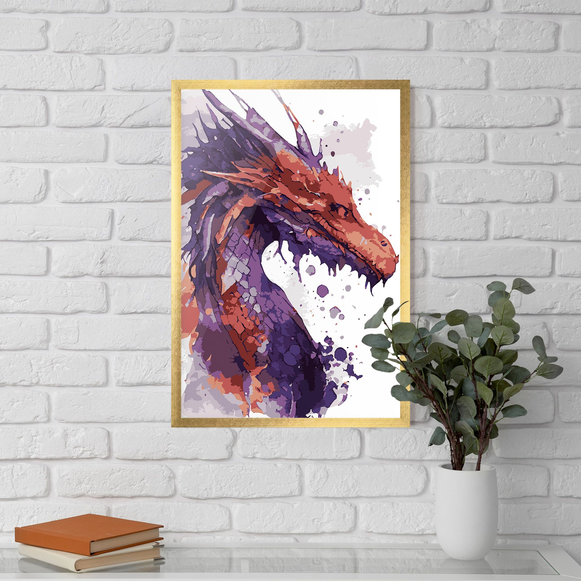 Orange Purple Dragon mockup 5