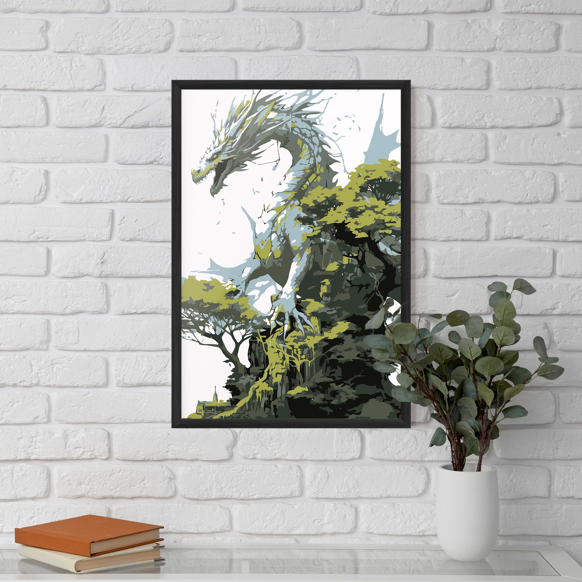 Grey Nature Dragon mockup 5