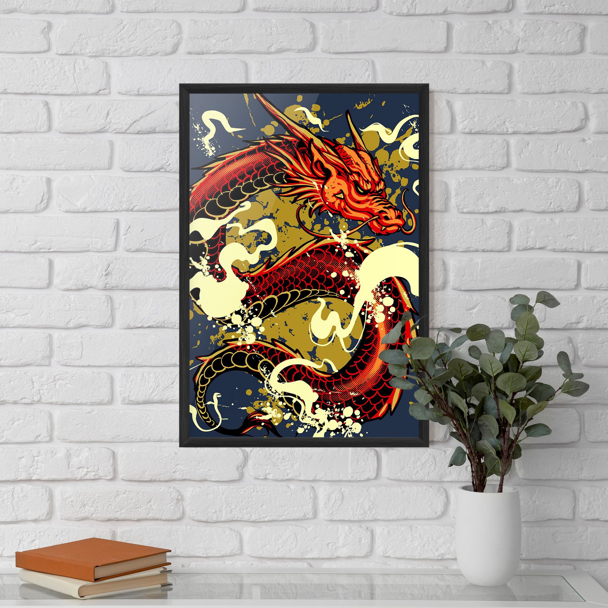 Red Cream Dragon mockup 5