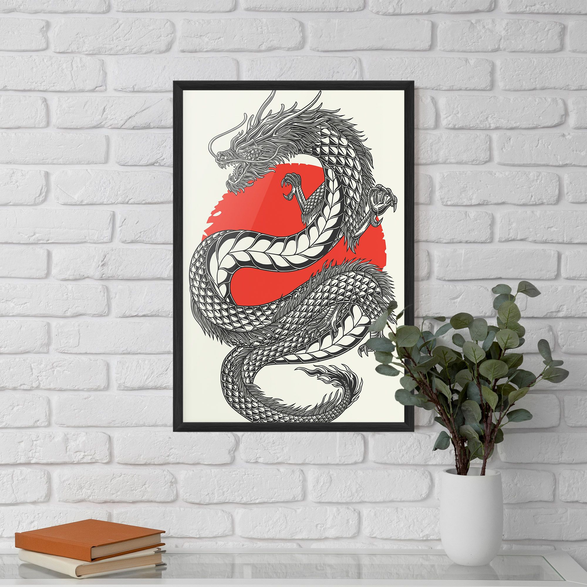 Red Moon Dragon mockup 5