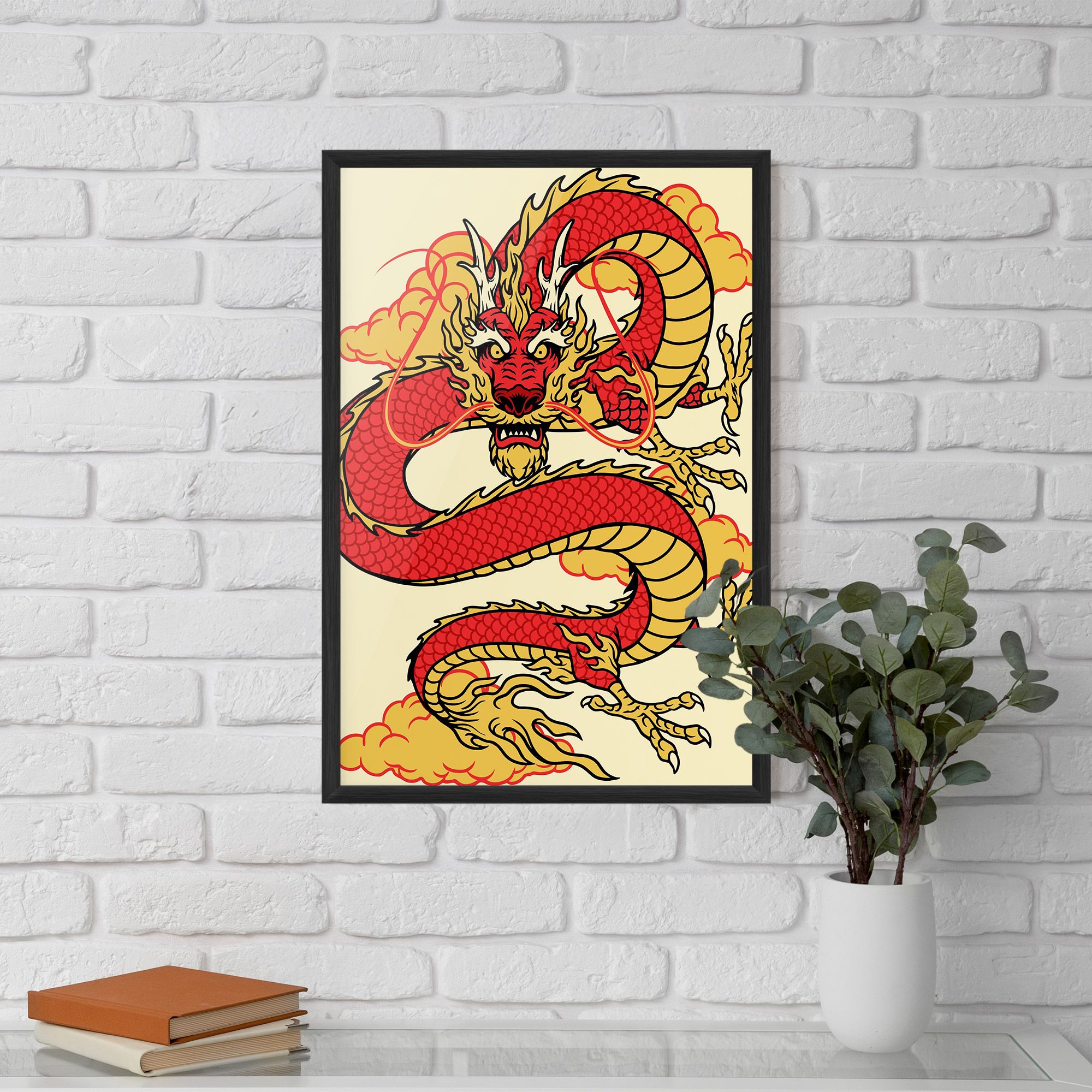 Red Yellow Dragon mockup 5