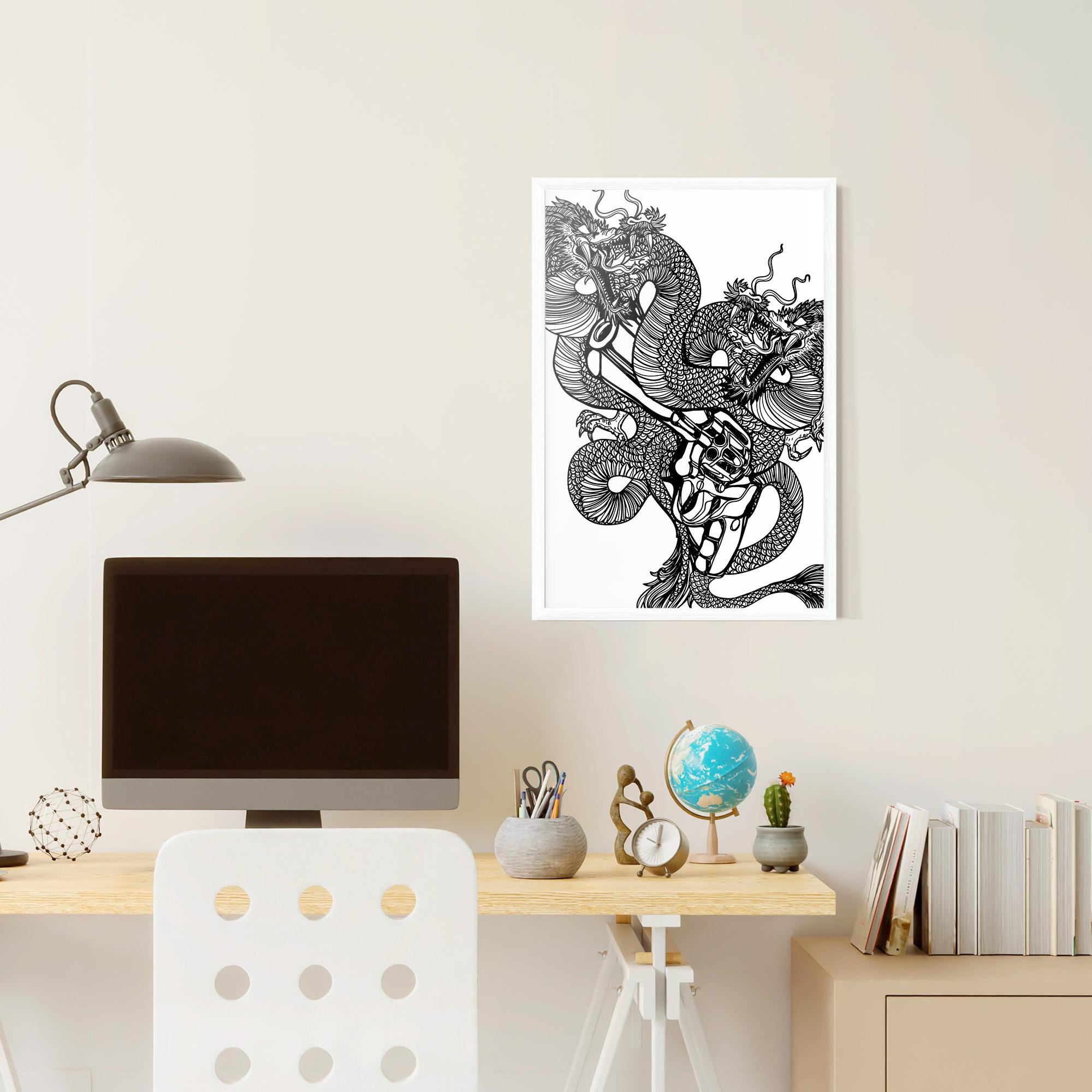 Gerahmte Poster Dragon Gun mockup 6