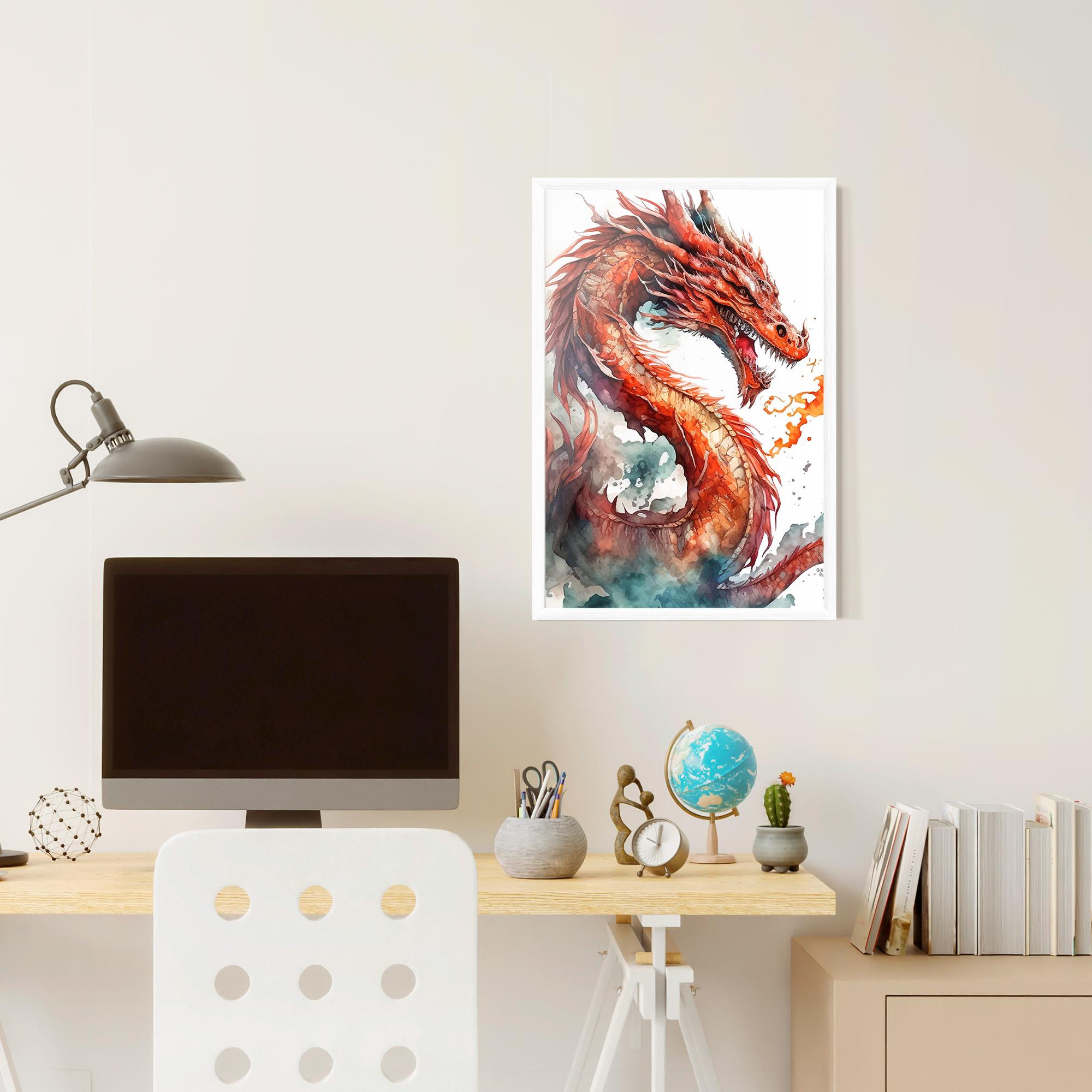 Gerahmte Poster Fire Dragon mockup 6