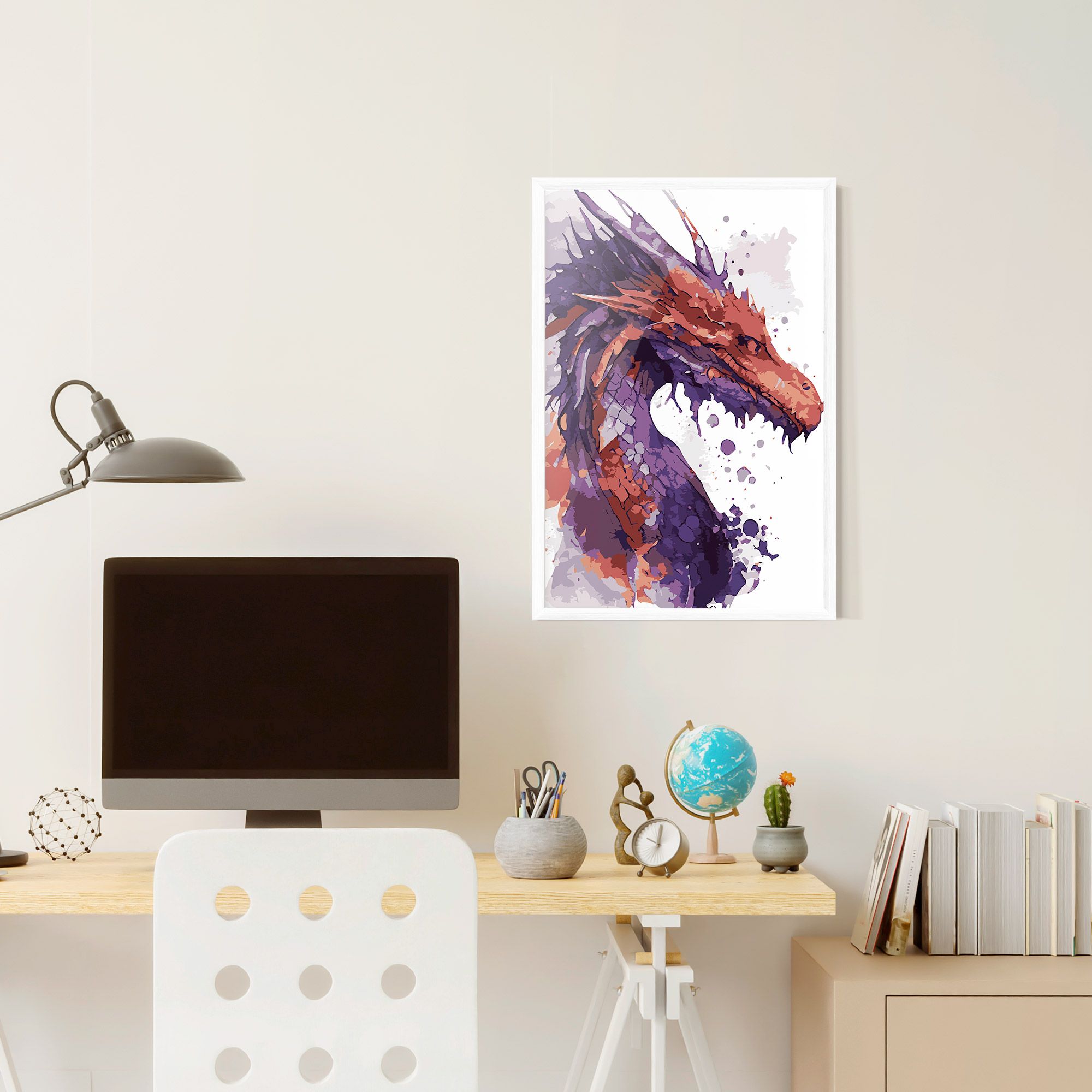 Orange Purple Dragon mockup 6