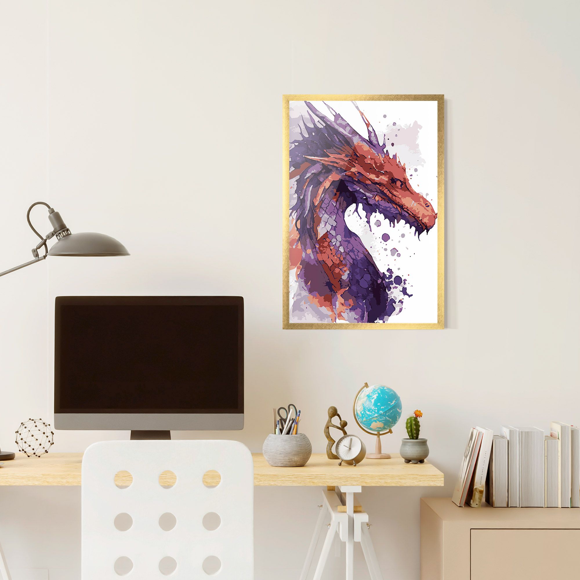 Orange Purple Dragon mockup 6