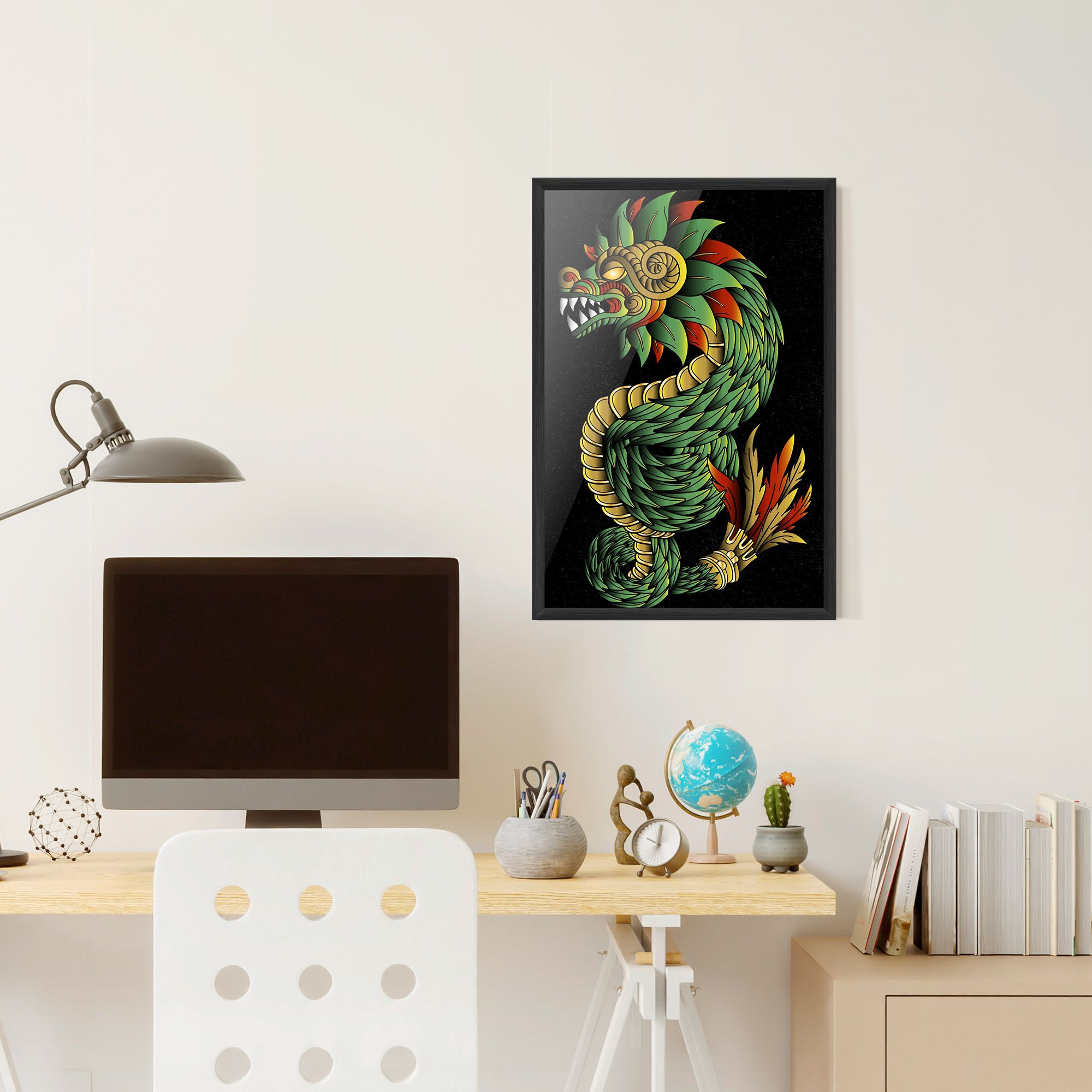 Green Yellow Dragon mockup 6