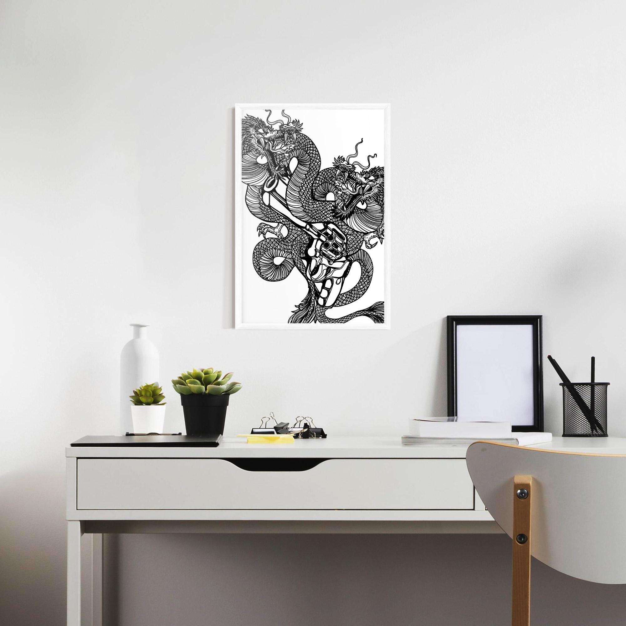 Gerahmte Poster Dragon Gun mockup 7