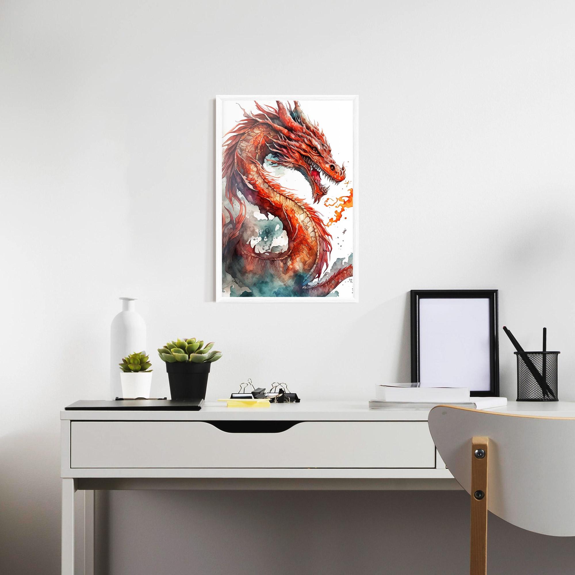 Gerahmte Poster Fire Dragon mockup 7