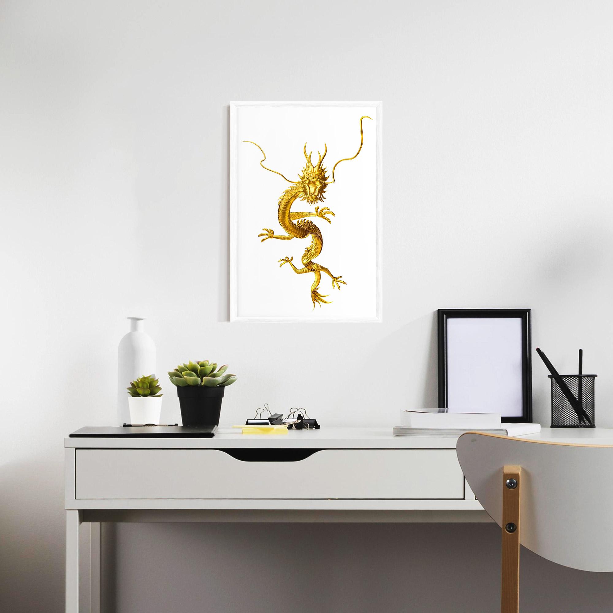 Gerahmte Poster Golden Dragon mockup 7