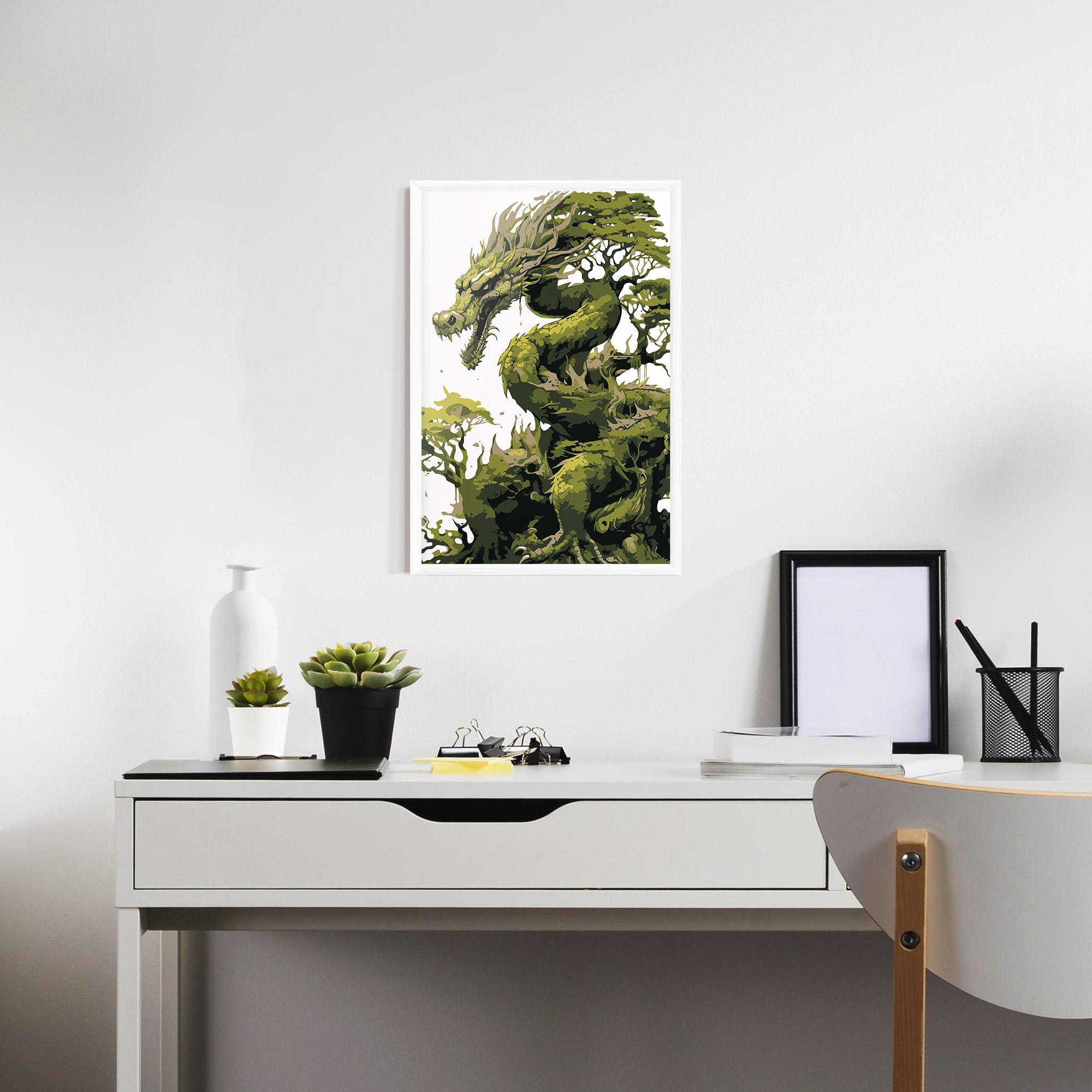 Gerahmte Poster Green Nature Dragon mockup 7