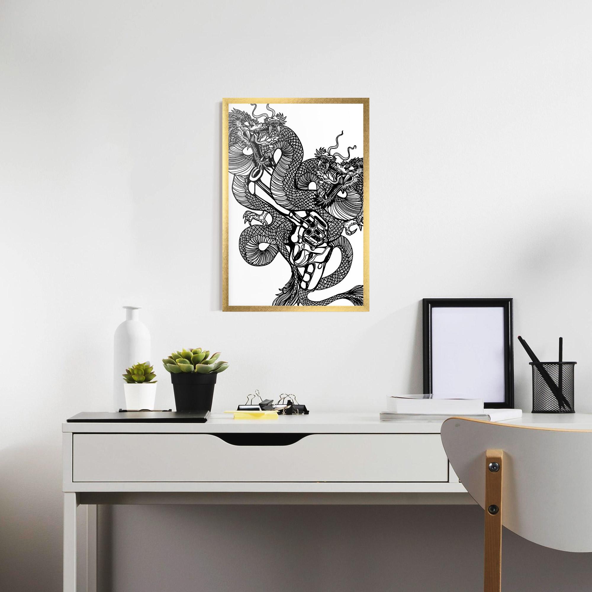 Gerahmte Poster Dragon Gun mockup 7