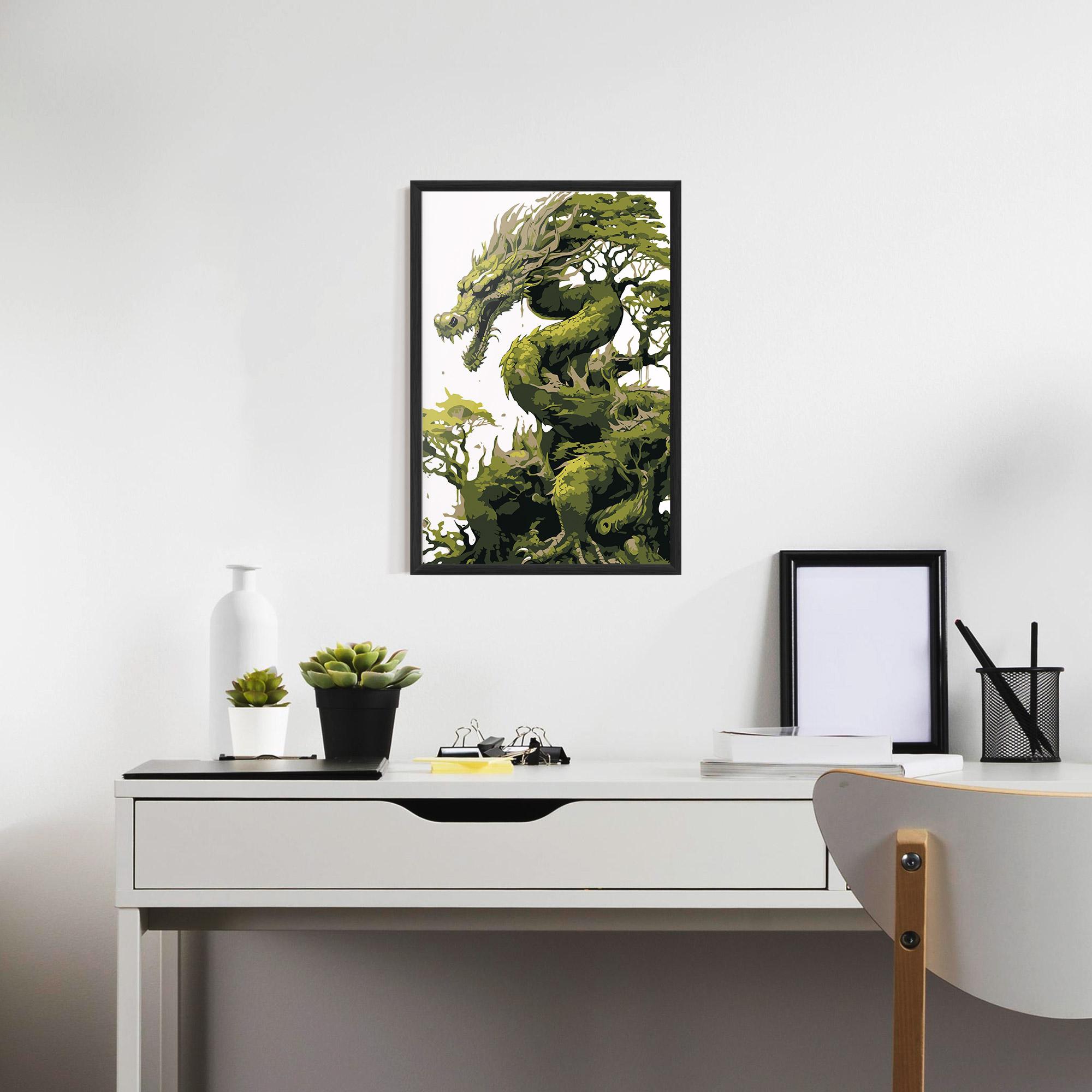 Gerahmte Poster Green Nature Dragon mockup 7