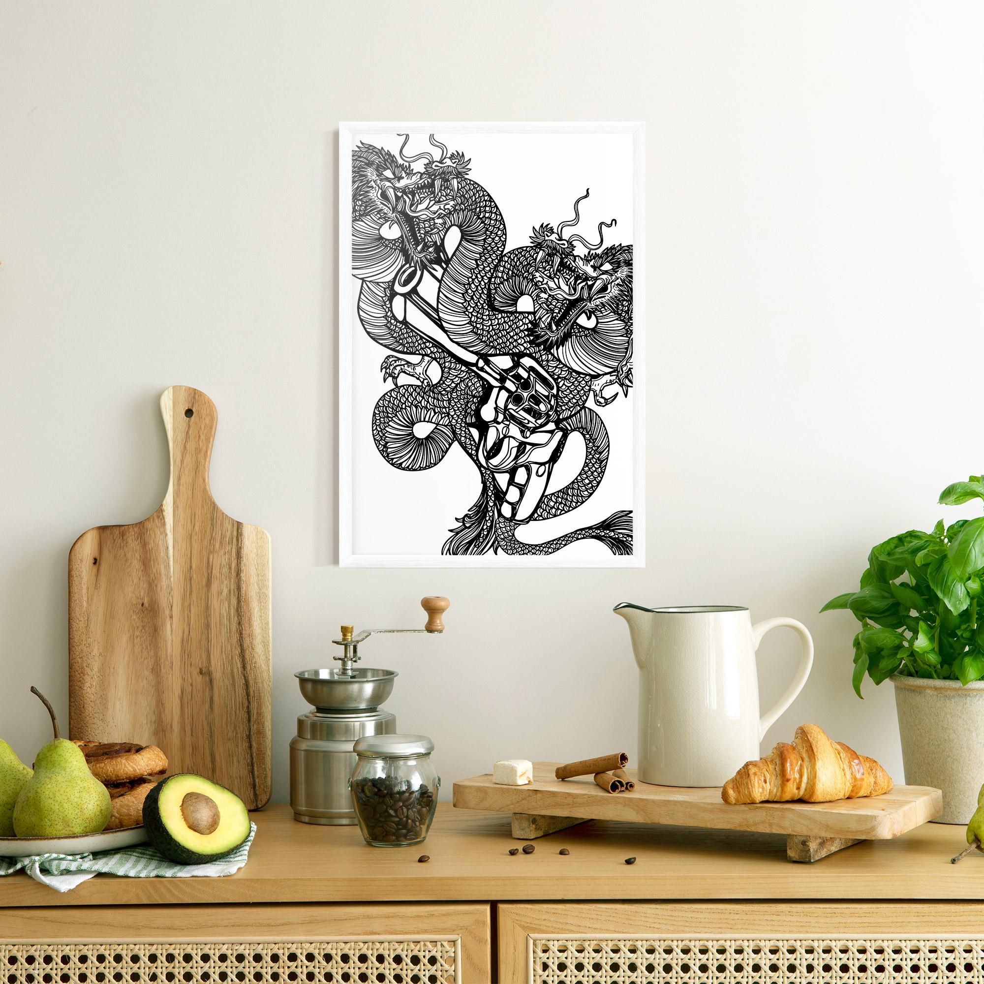 Gerahmte Poster Dragon Gun mockup 8